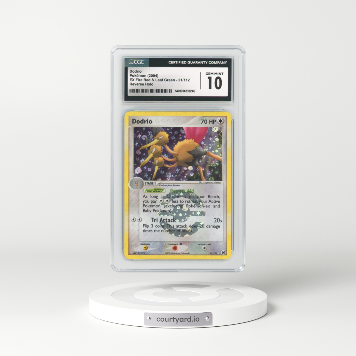2004 EX FireRed & LeafGreen #21 Dodrio - Holo (CGC 10 GEM MINT)