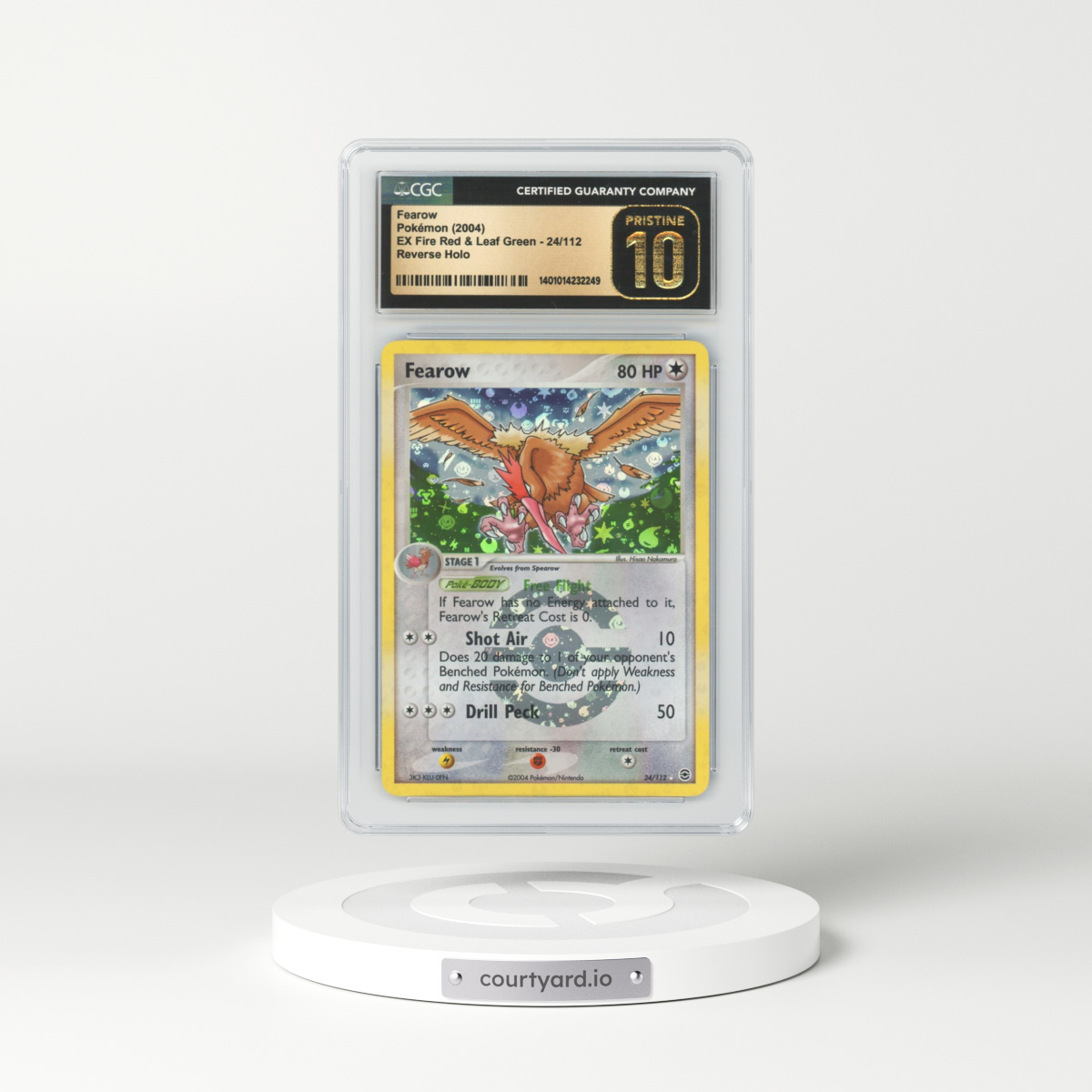 2004 EX FireRed & LeafGreen #24 Fearow - Holo (CGC 10 PRISTINE)