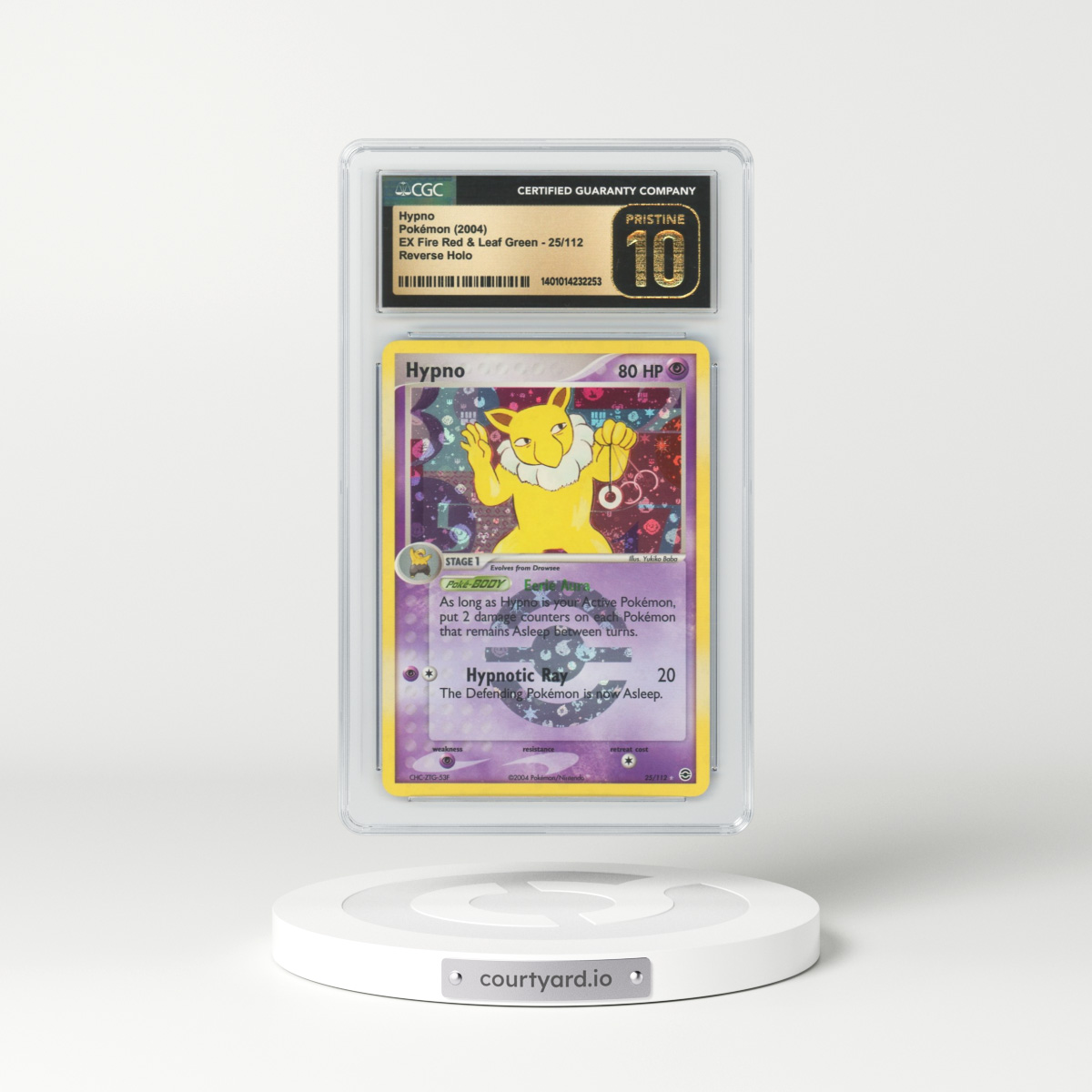 2004 EX FireRed & LeafGreen #25 Hypno - Holo (CGC 10 PRISTINE)