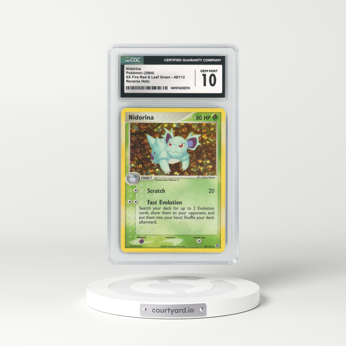 2004 EX FireRed & LeafGreen #40 Nidorina - Holo (CGC 10 GEM MINT)