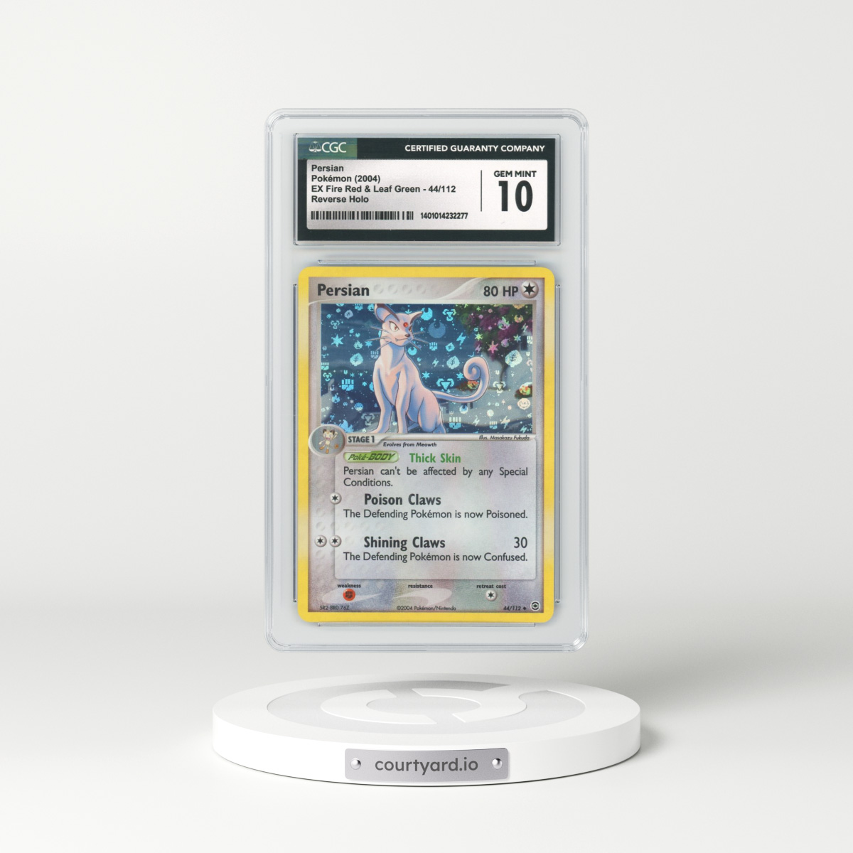 2004 EX FireRed & LeafGreen #44 Persian - Holo (CGC 10 GEM MINT)