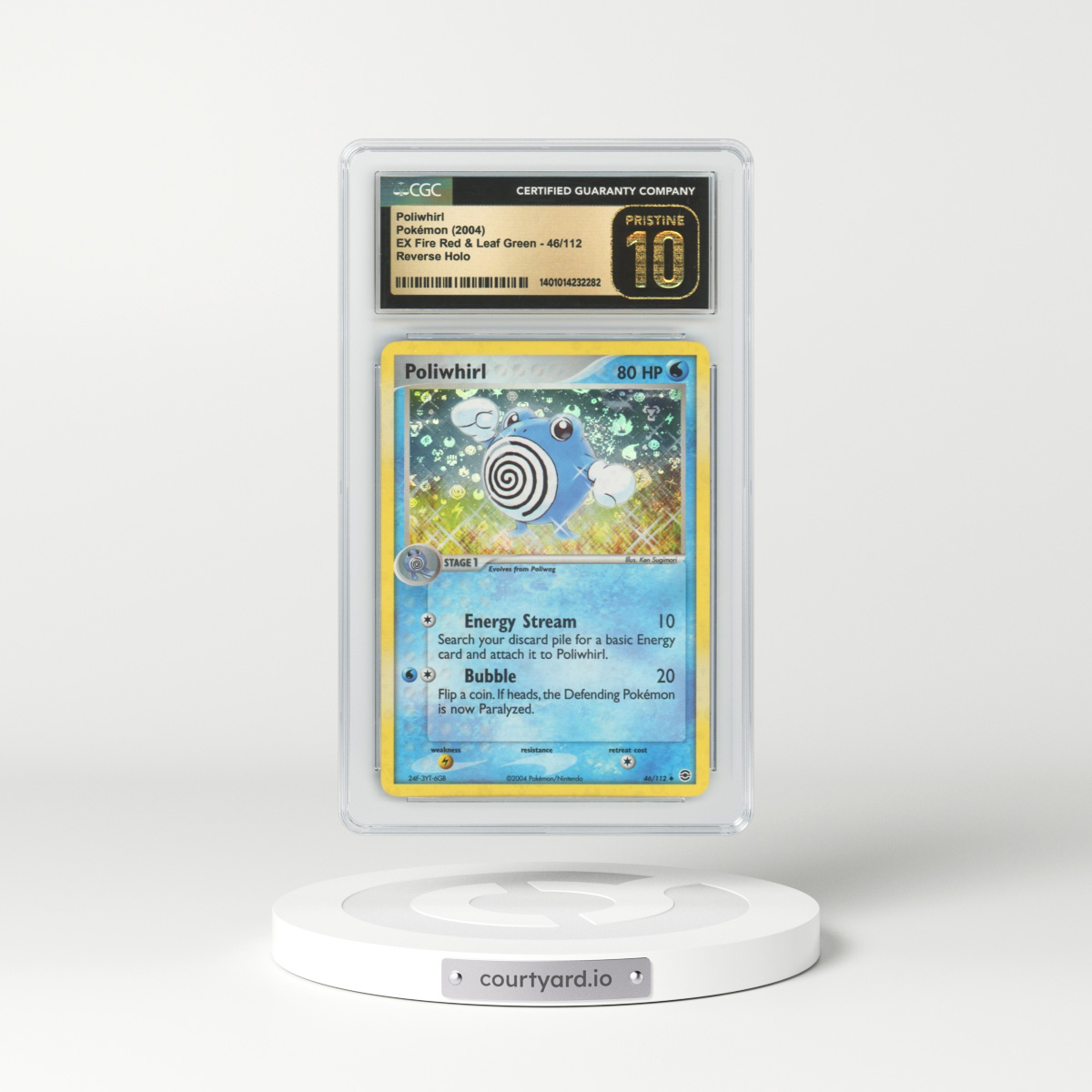 2004 EX FireRed & LeafGreen #46 Poliwhirl - Holo (CGC 10 PRISTINE)