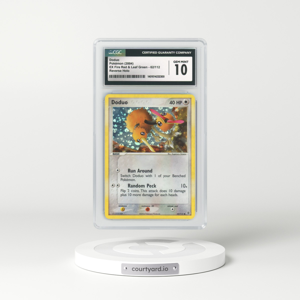 2004 EX FireRed & LeafGreen #62 Doduo - Holo (CGC 10 GEM MINT)