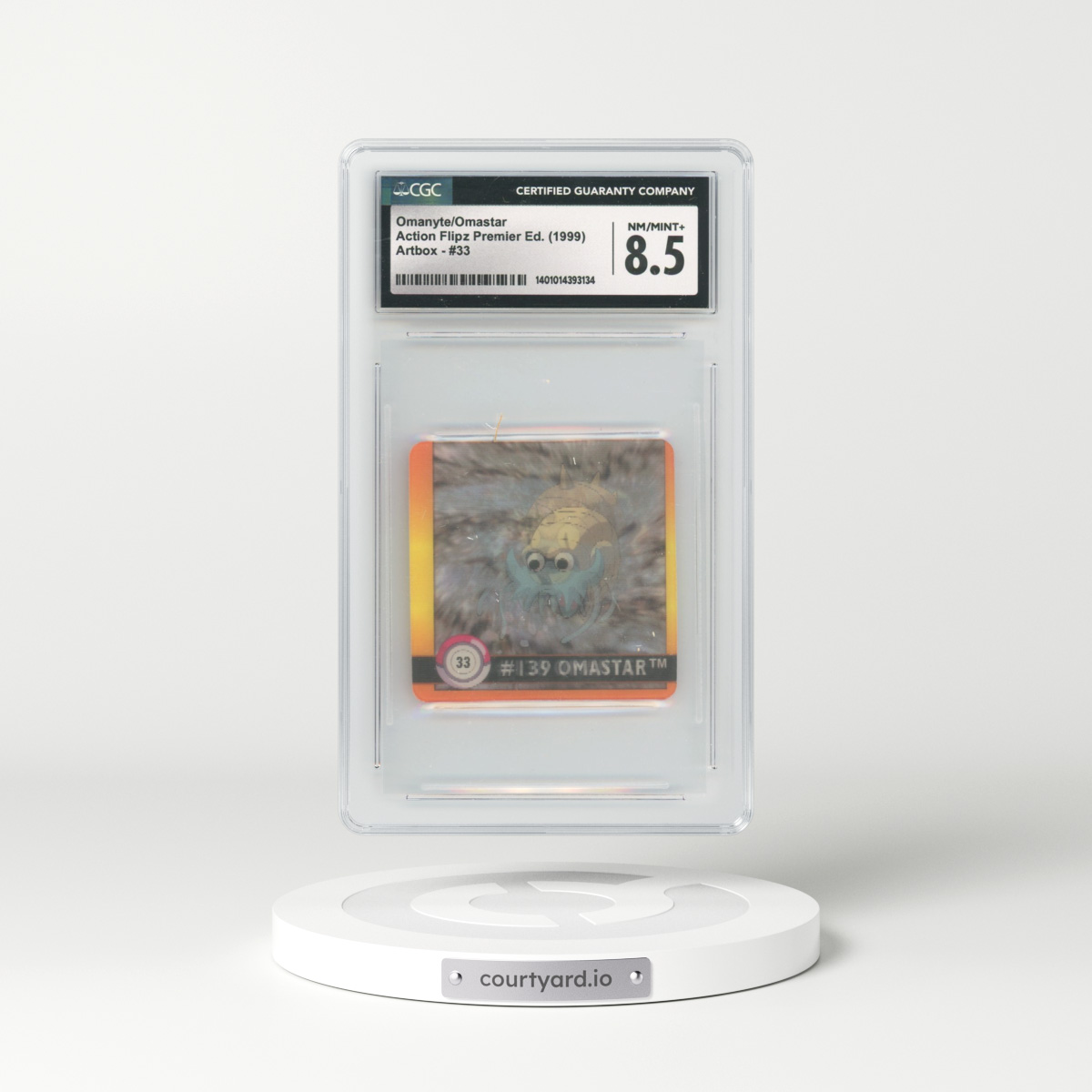 1999 Action Flipz #33 Omanyte/Omastar (CGC 8.5 NM-MT+)