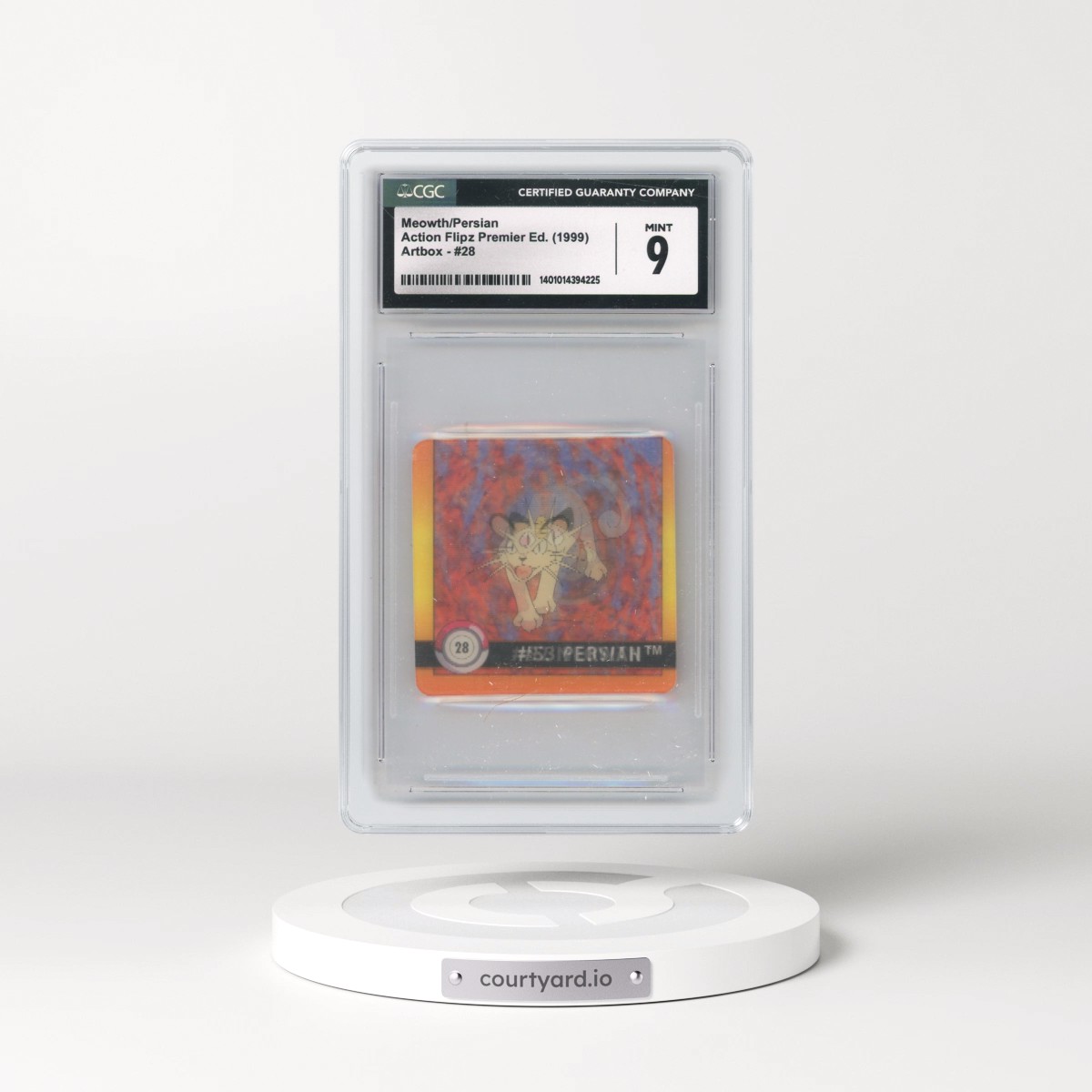 1999 Action Flipz Premier Edition (Artbox) - English #28 Meowth/Persian (CGC 9 MINT)