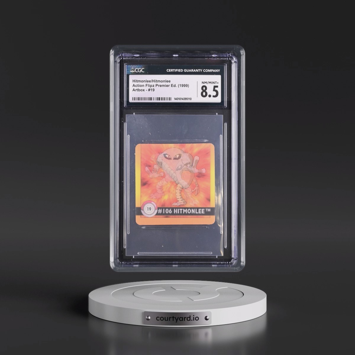 1999 Action Flipz Premier Edition (Artbox) - English #19 Hitmonlee/Hitmonlee (CGC 8.5 NM-MT+)