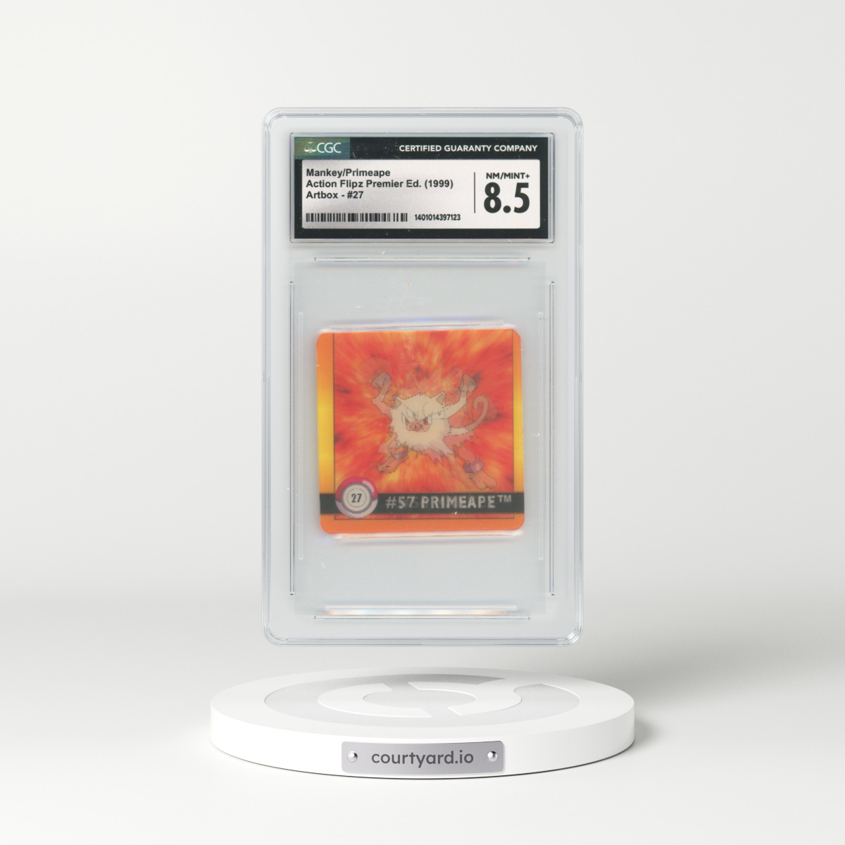 1999 Action Flipz #27 Mankey/Primeape (CGC 8.5 NM-MT+)