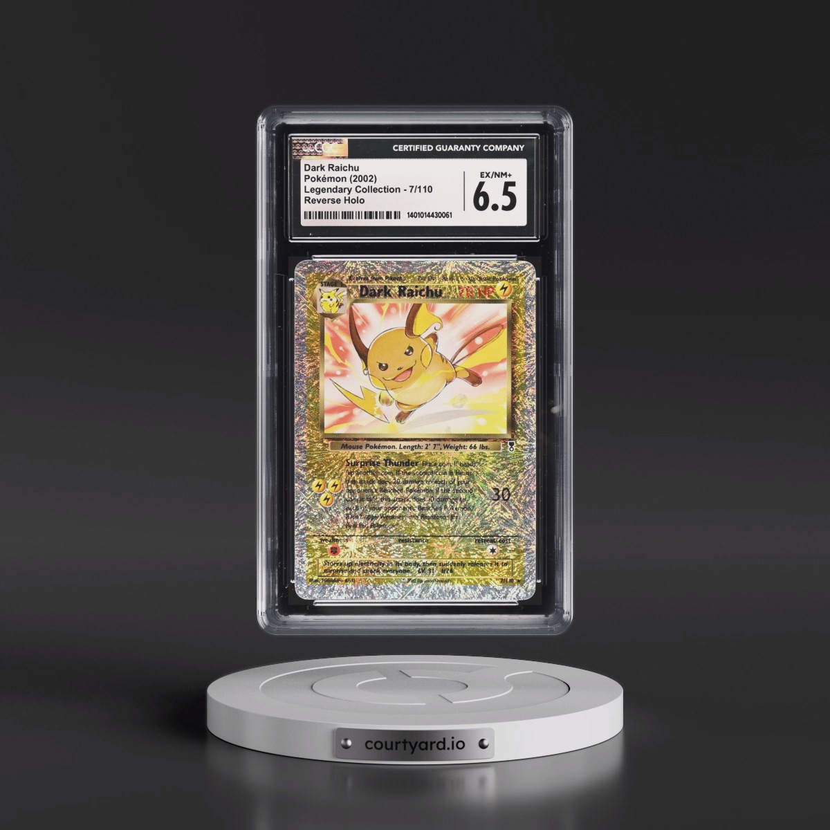 2002 Legendary Collection #7/110 Dark Raichu - Reverse Holo (CGC 6.5 EX-NM+)