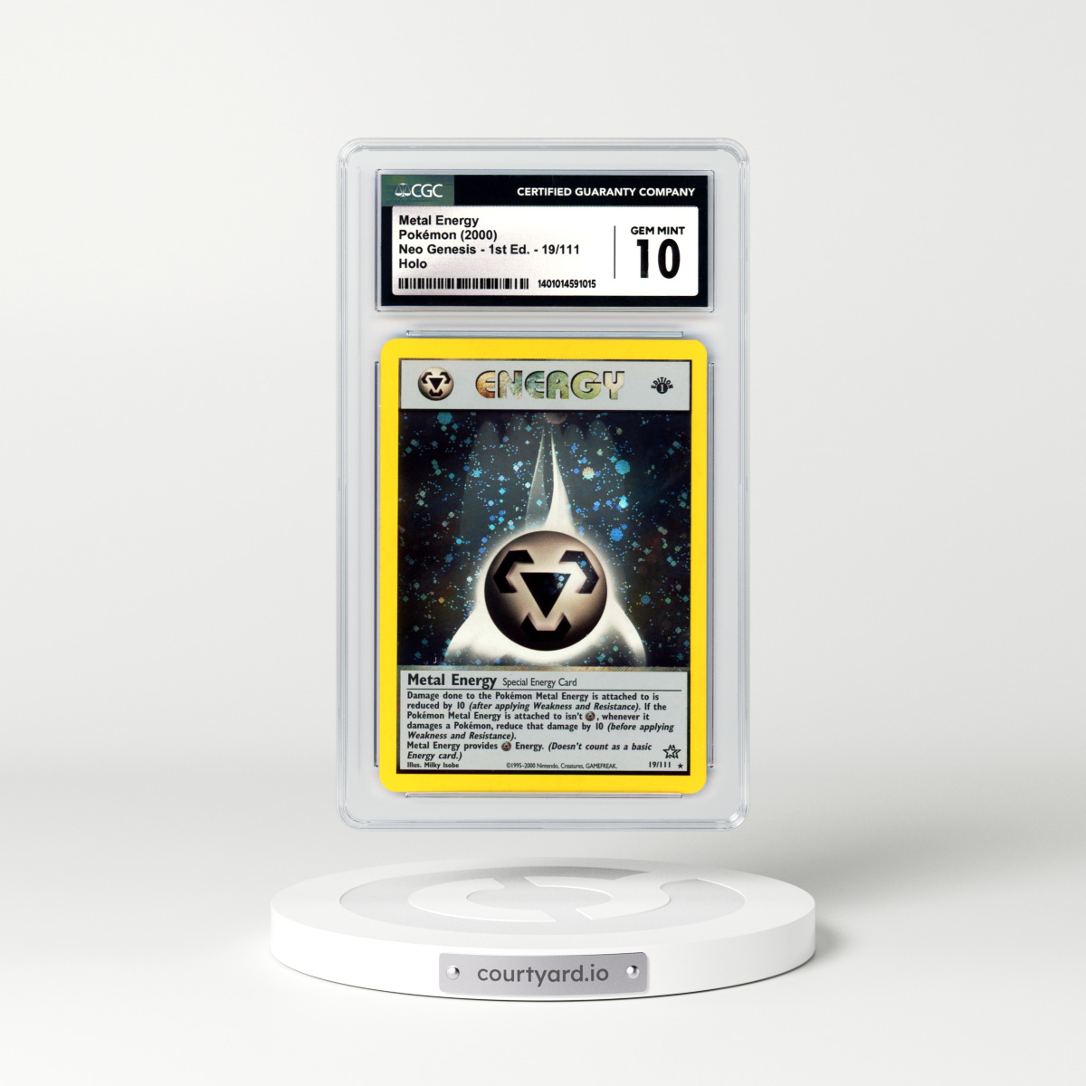2000 Neo Genesis #19 Metal Energy - 1st Edition Holo (CGC 10 GEM MINT)
