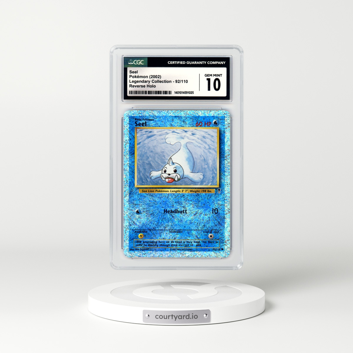 2002 Legendary Collection #92 Seel - Holo (CGC 10 GEM MINT)