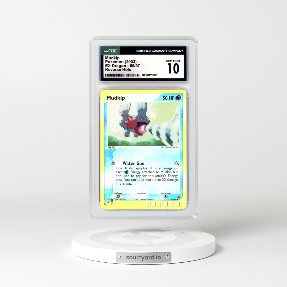 2003 EX Dragon #65 Mudkip - Holo e-Card Symbol (CGC 10 GEM MINT)