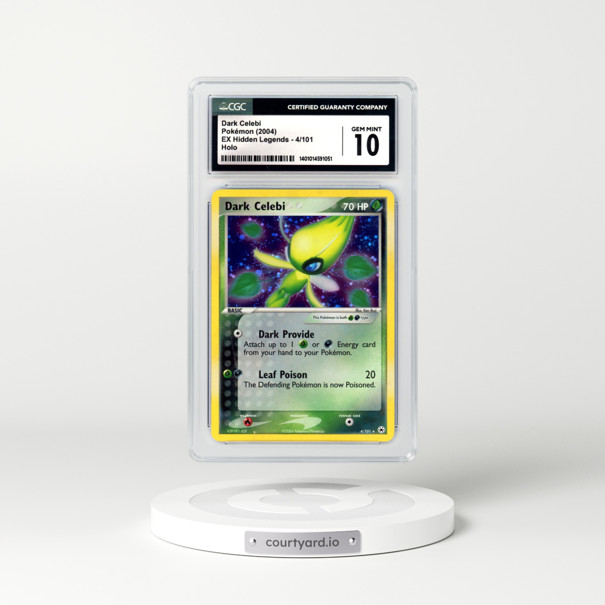 2004 EX Hidden Legends #4 Dark Celebi - Holo (CGC 10 GEM MINT)