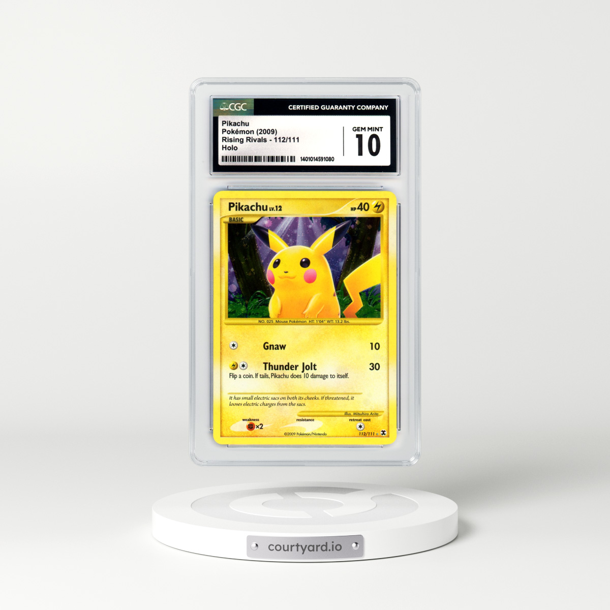 2009 Platinum - Rising Rivals #112 Pikachu - Holo (CGC 10 GEM MINT)