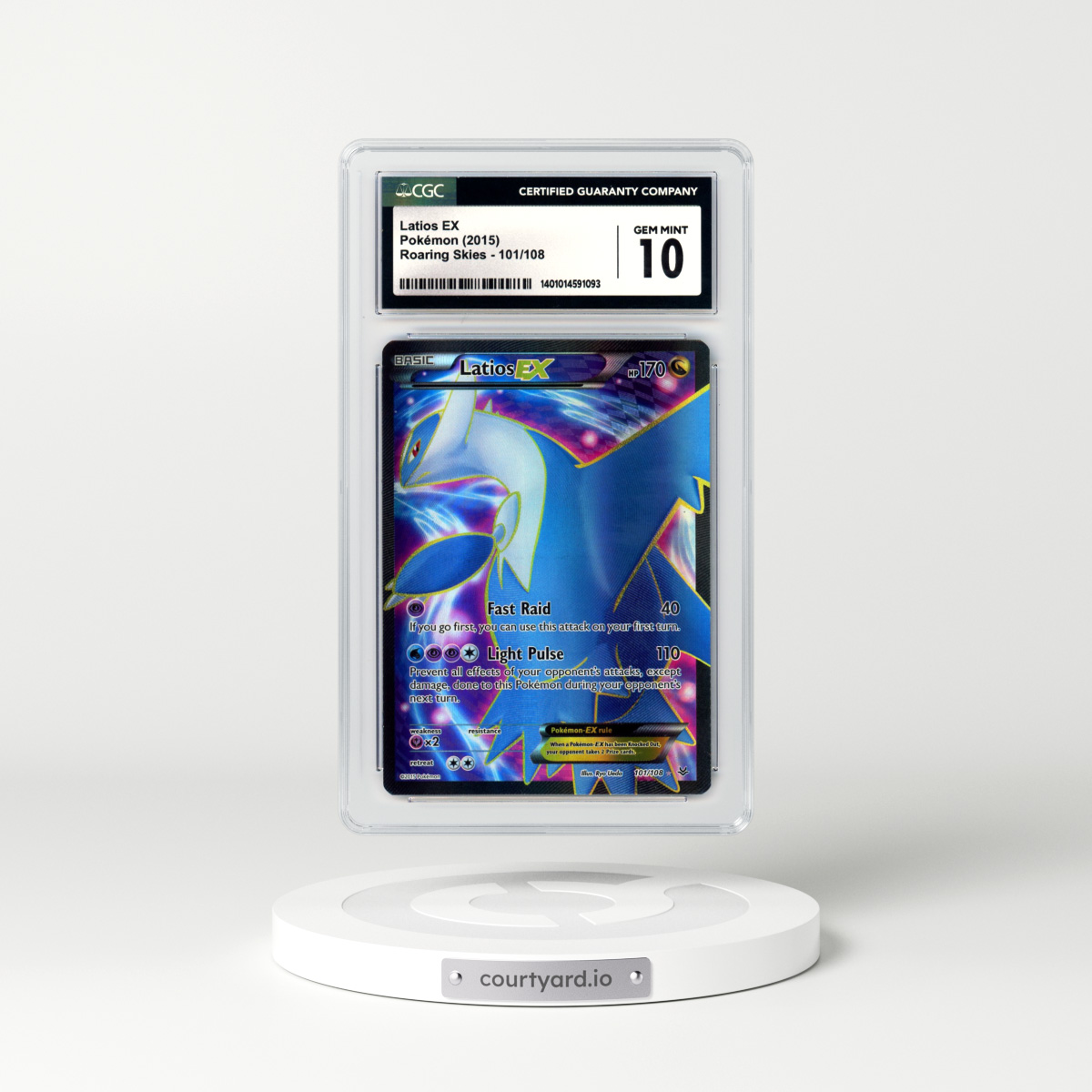 2015 Roaring Skies #101 Latios EX - Full Art Holo (CGC 10 GEM MINT)