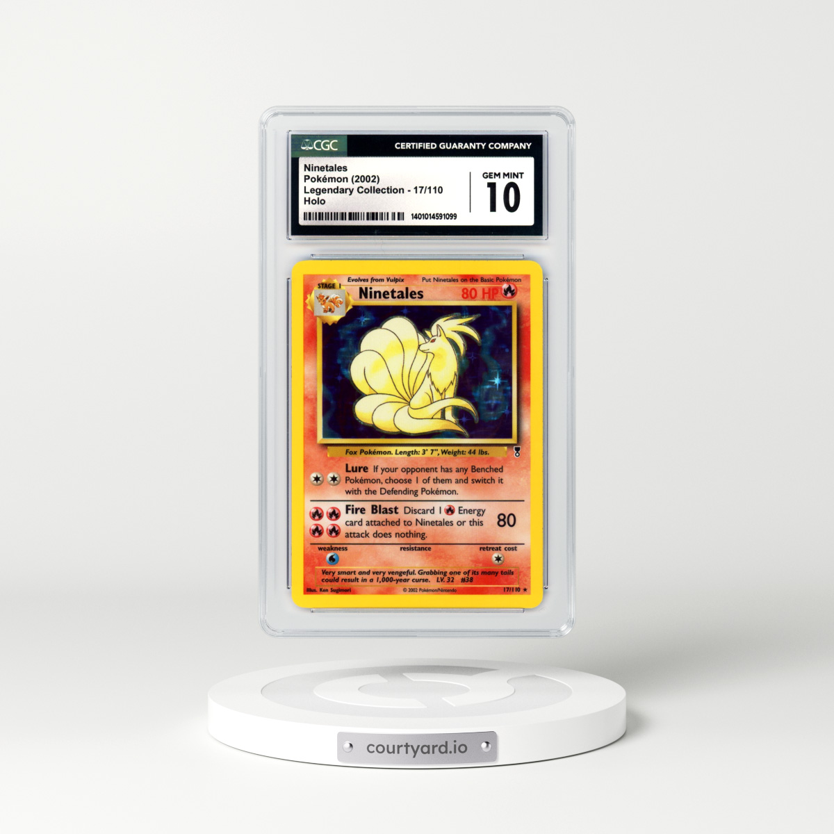 2002 Legendary Collection #17 Ninetales - Holo (CGC 10 GEM MINT)