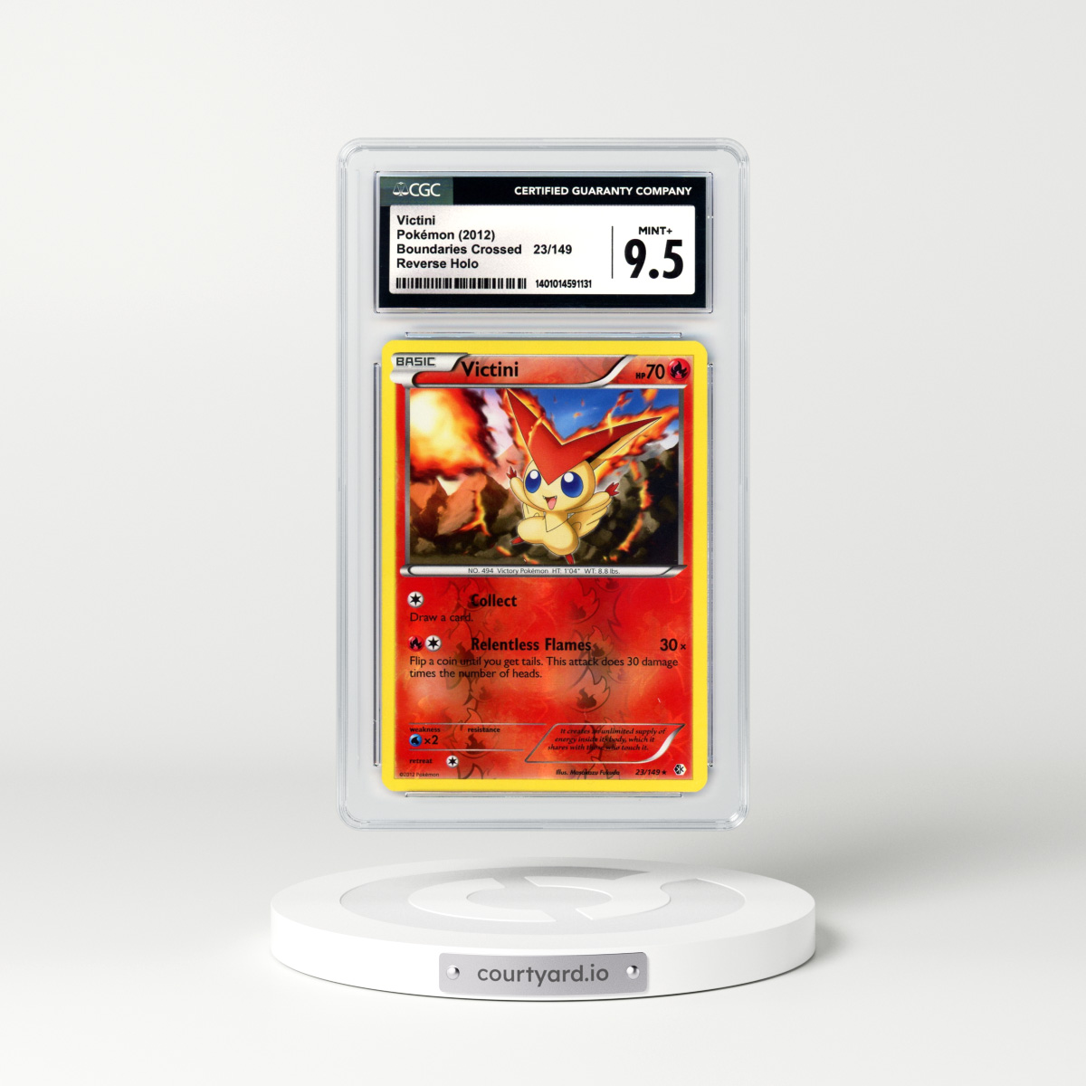 2012 Boundaries Crossed #23 Victini - Holo (CGC 9.5 MINT+)