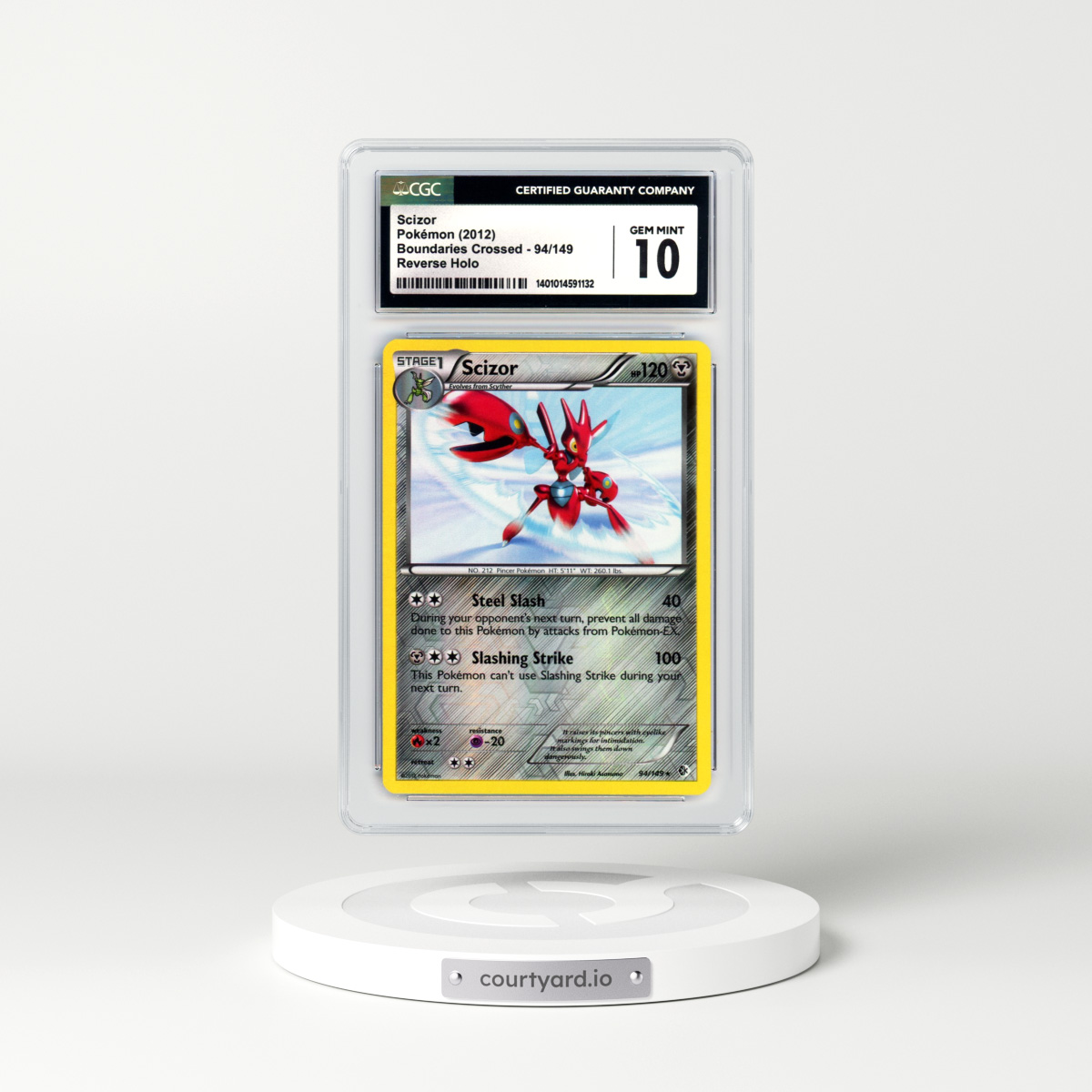 2012 Boundaries Crossed #94 Scizor - Holo (CGC 10 GEM MINT)