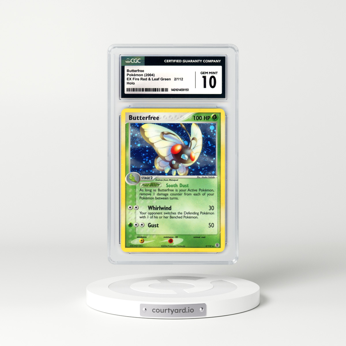 2004 EX FireRed & LeafGreen #2 Butterfree - Holo (CGC 10 GEM MINT)