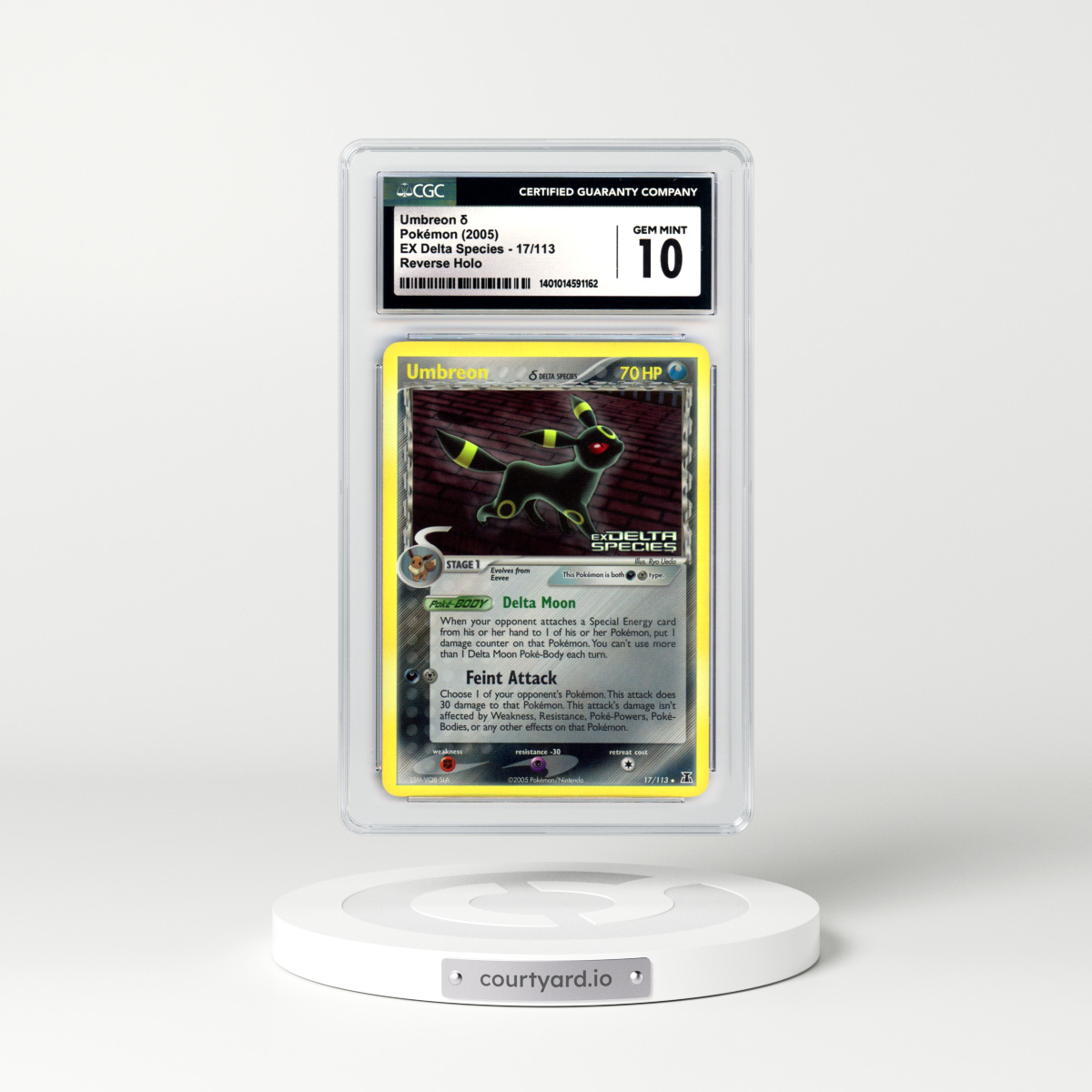 2005 EX Delta Species #17 Umbreon - Holo (CGC 10 GEM MINT)