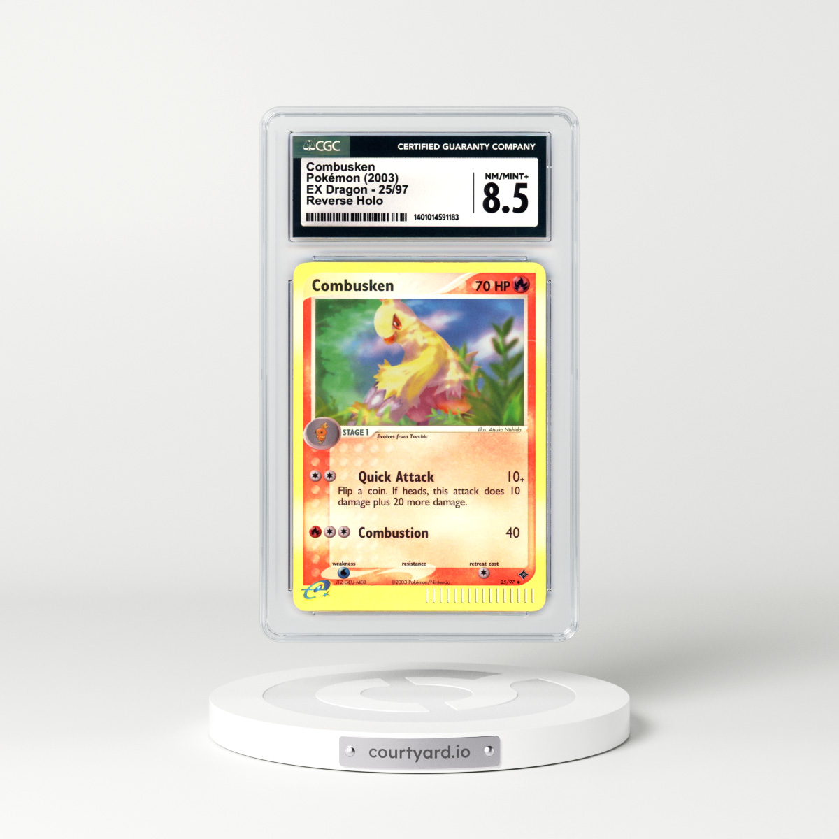 2003 EX Dragon #25 Combusken - Holo (CGC 8.5 NM-MT+)