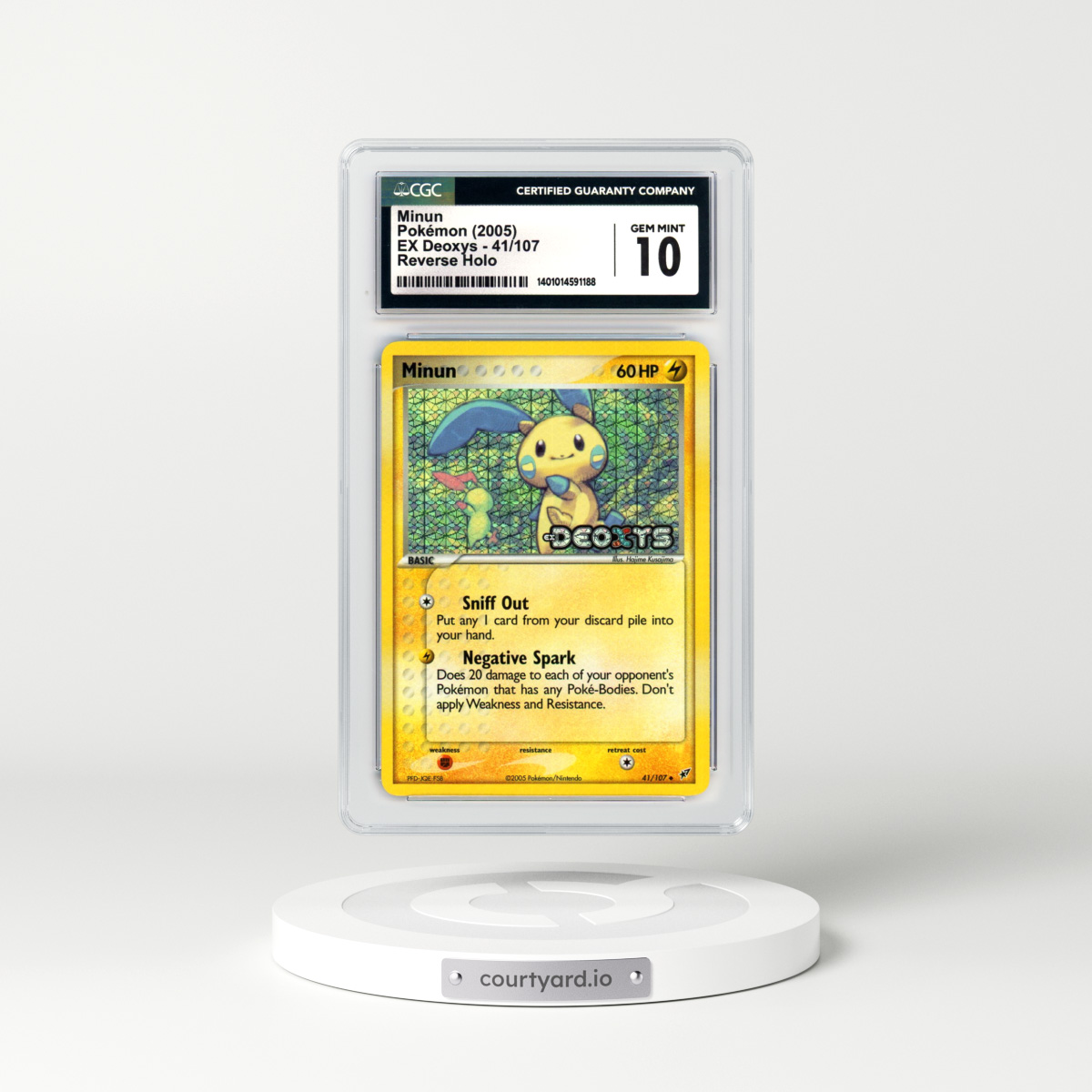 2005 EX Deoxys #41 Minun - Holo (CGC 10 GEM MINT)