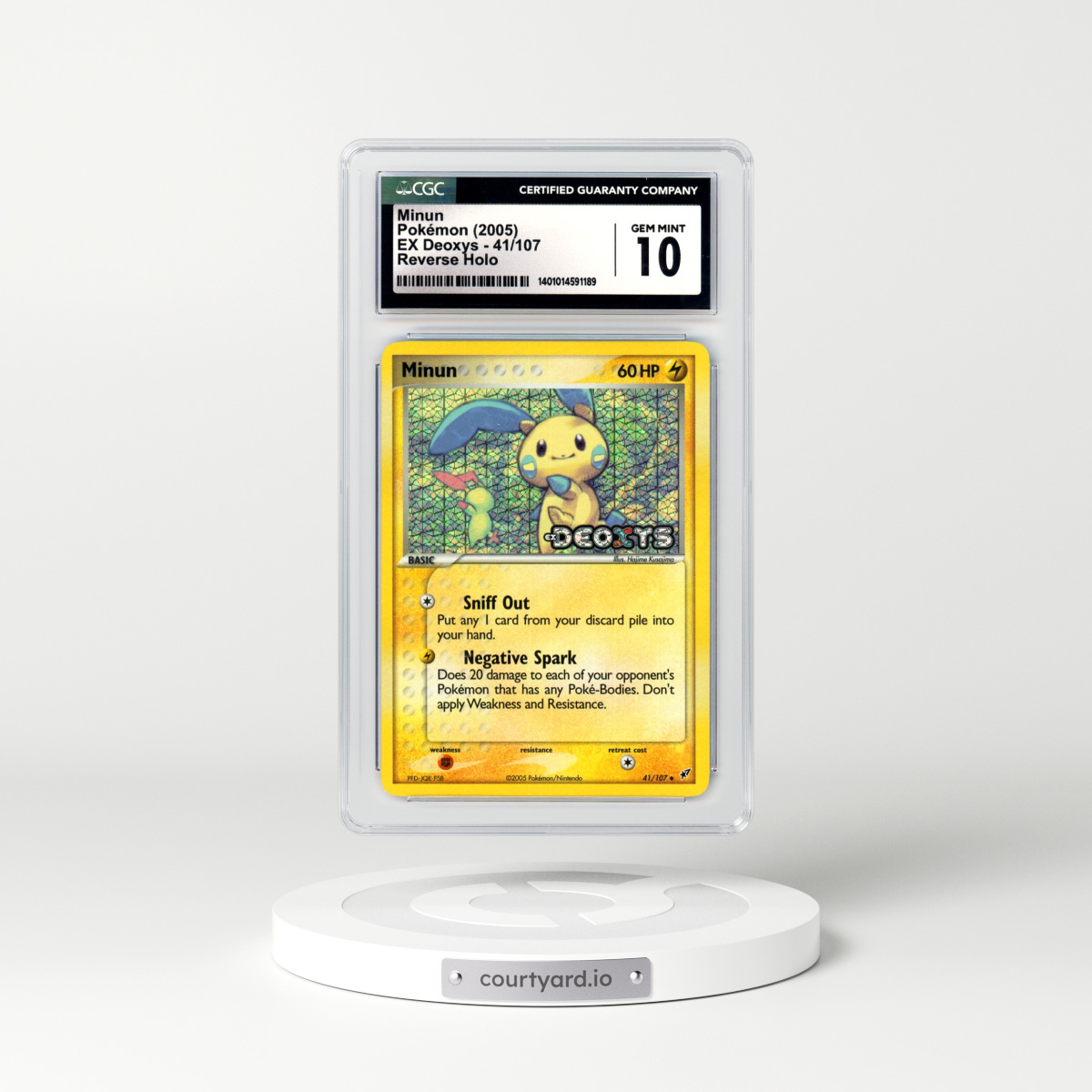 2005 EX Deoxys #41 Minun - Holo (CGC 10 GEM MINT)