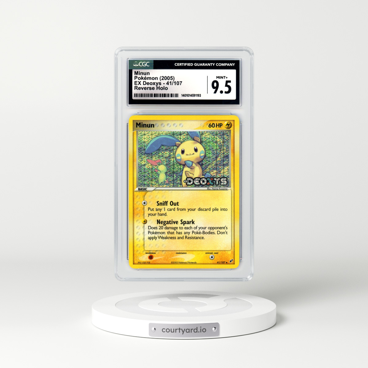 2005 EX Deoxys #41 Minun - Holo (CGC 9.5 MINT+)