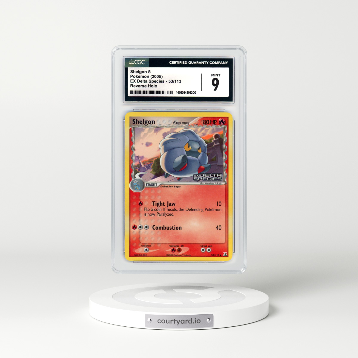 2005 EX Delta Species #53 Shelgon - Holo (CGC 9 MINT)