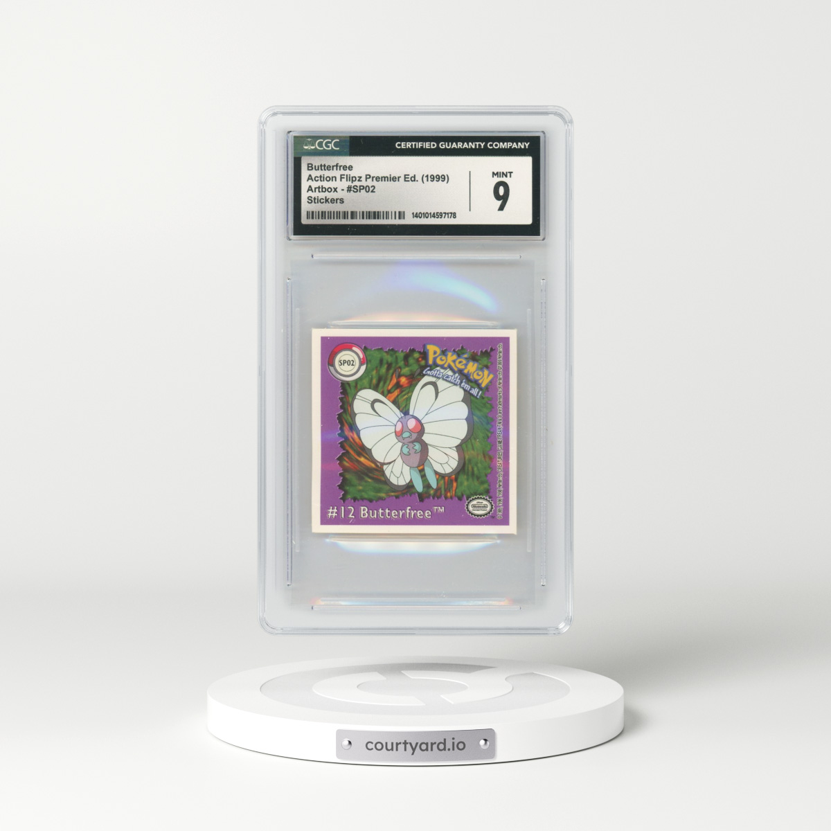 1999 Action Flipz #SP02 Butterfree (CGC 9 MINT)