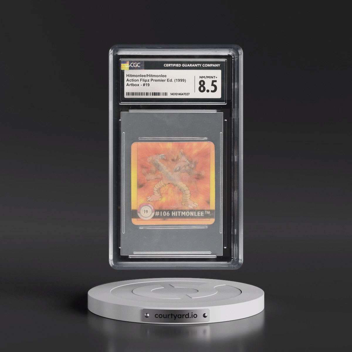 1999 Action Flipz Premier Edition (Artbox) - English #19 Hitmonlee/Hitmonlee (CGC 8.5 NM-MT+)