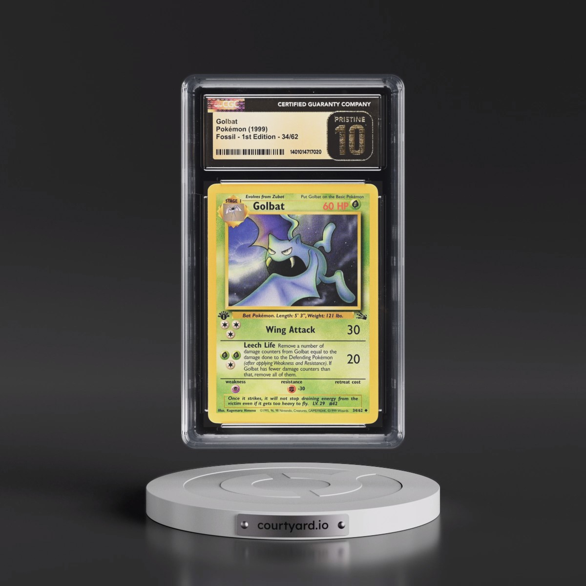 1999 Fossil #34/62 Golbat - 1st Edition 1st Edition (CGC 10 PRISTINE)