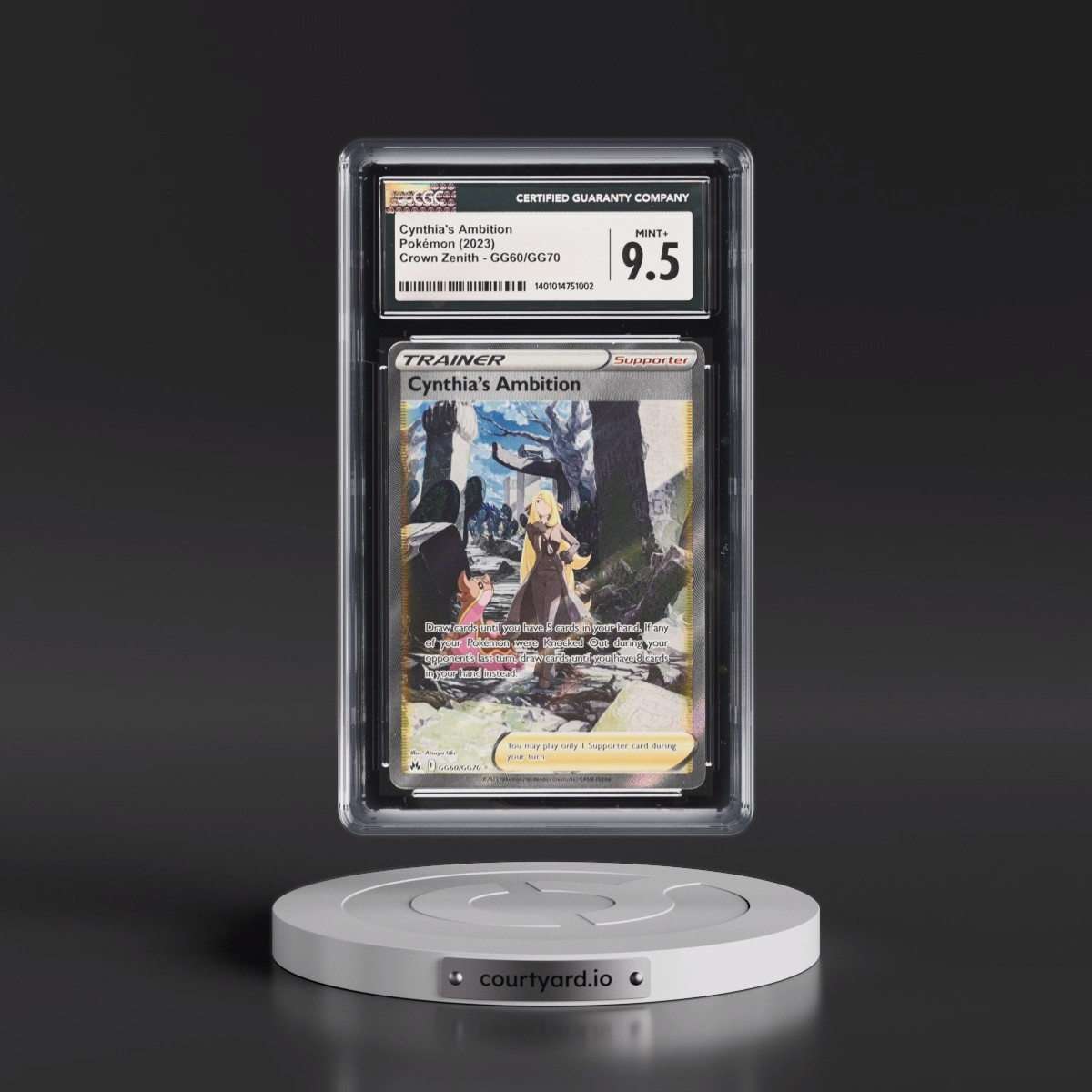 2023 Crown Zenith #GG60/GG70 Cynthia's Ambition - Galarian Gallery Holo (CGC 9.5 MINT+)