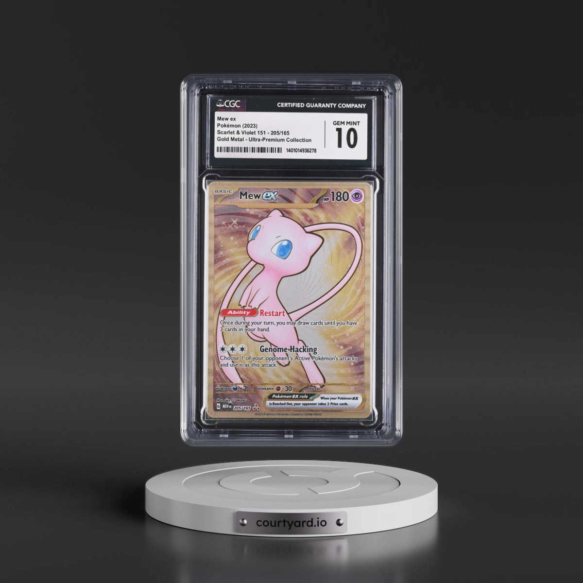 2023 Scarlet & Violet 151 - MEW EN #205/165 Mew ex - Gold Metal - Ultra-Premium Collection (CGC 10 GEM MINT)