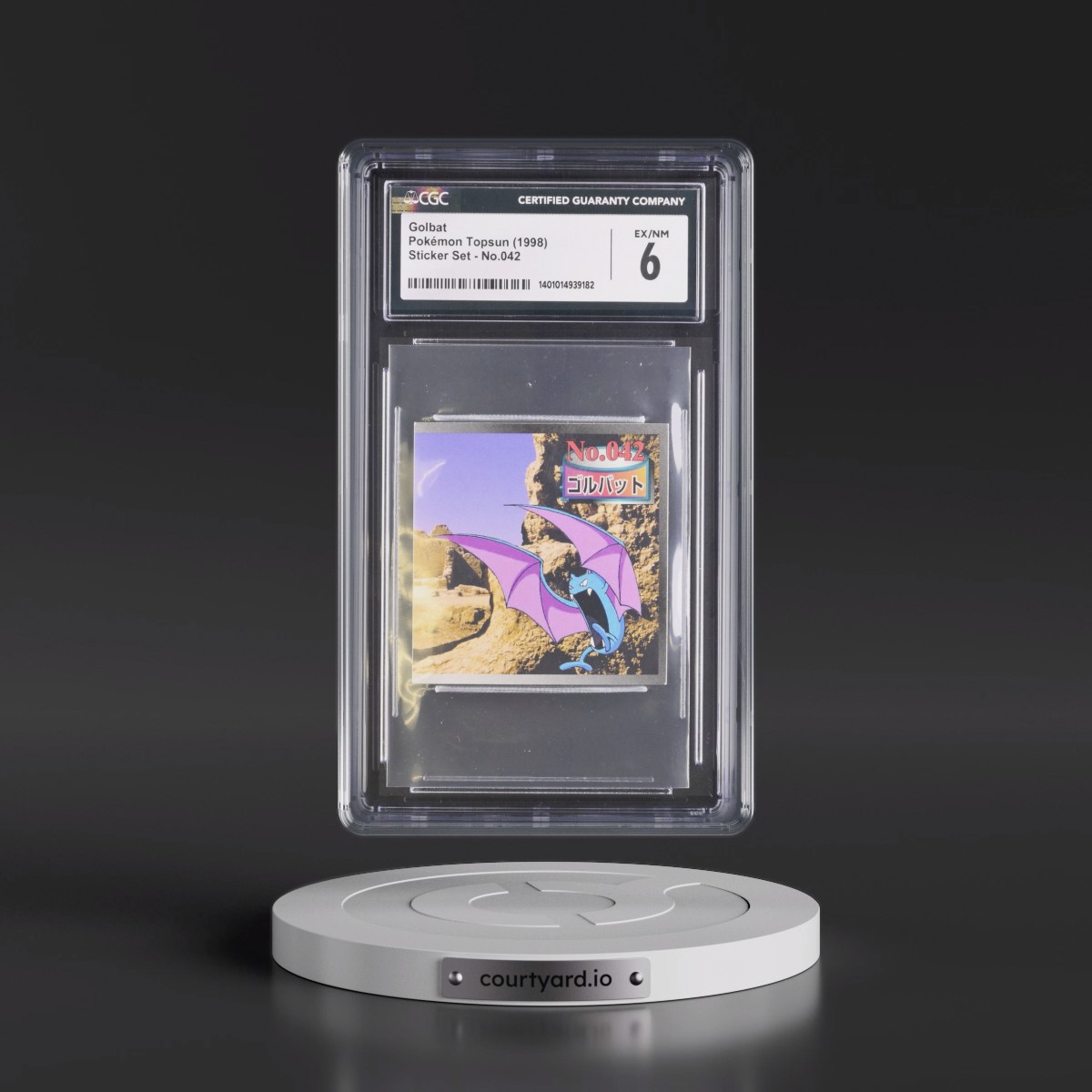 1998 Sticker Set (ã??ã??ã?? Top on back) #042 Golbat - (Realistic Photo Background) (CGC 6 EX-NM)