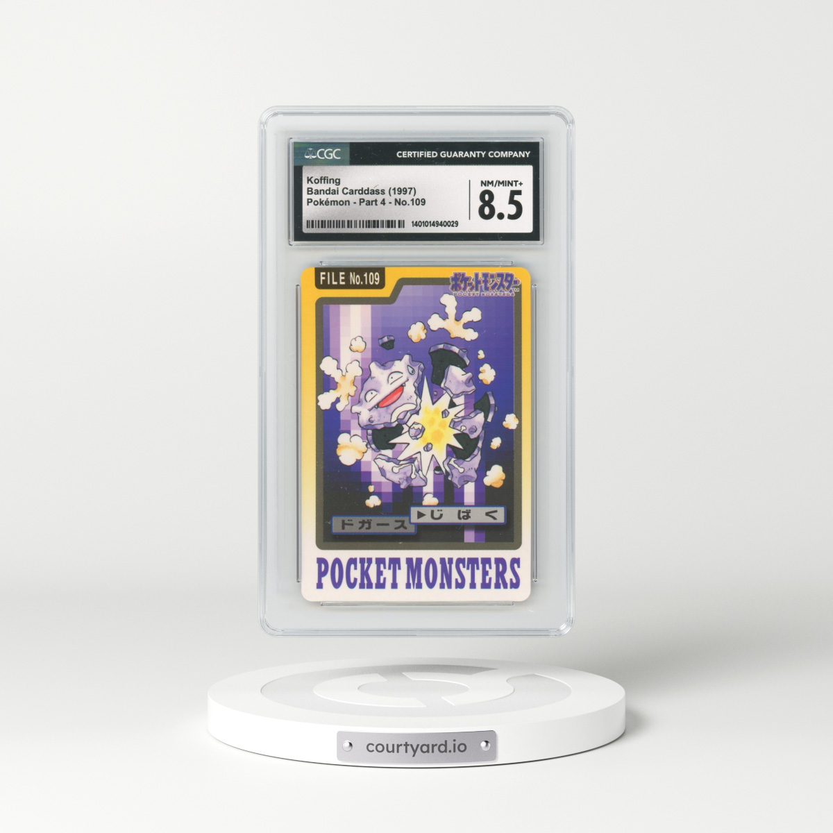 1997 (Pocket Monsters on Bottom) Part 4 #109 Koffing (CGC 8.5 NM-MT+)