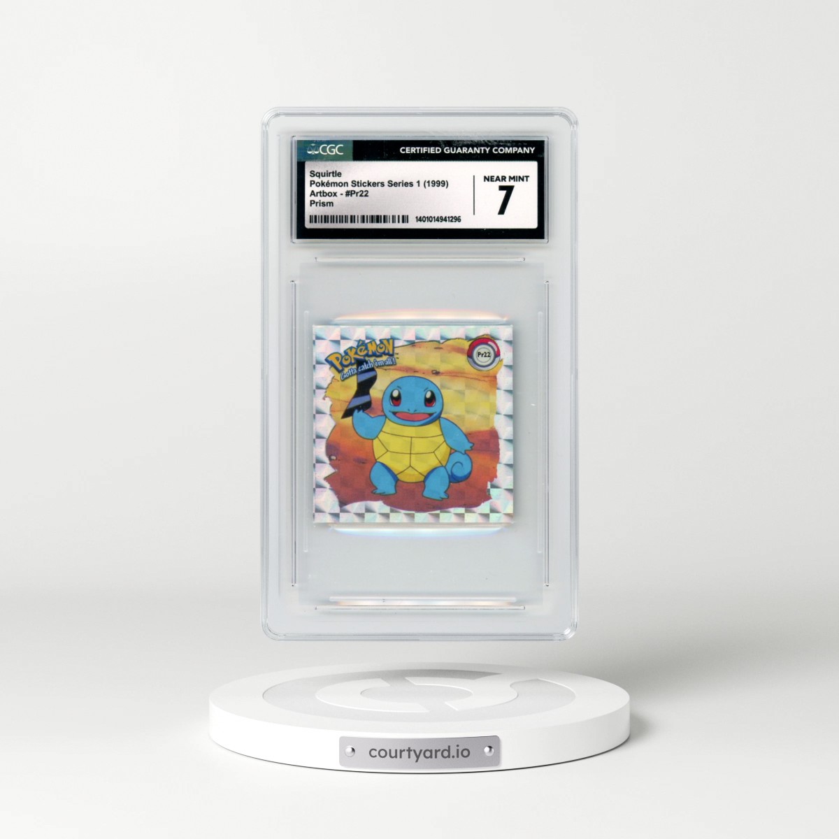 1999 Pokémon Stickers Series 1 (Artbox) - English #Pr22 Squirtle - Prism (CGC 7 NM)