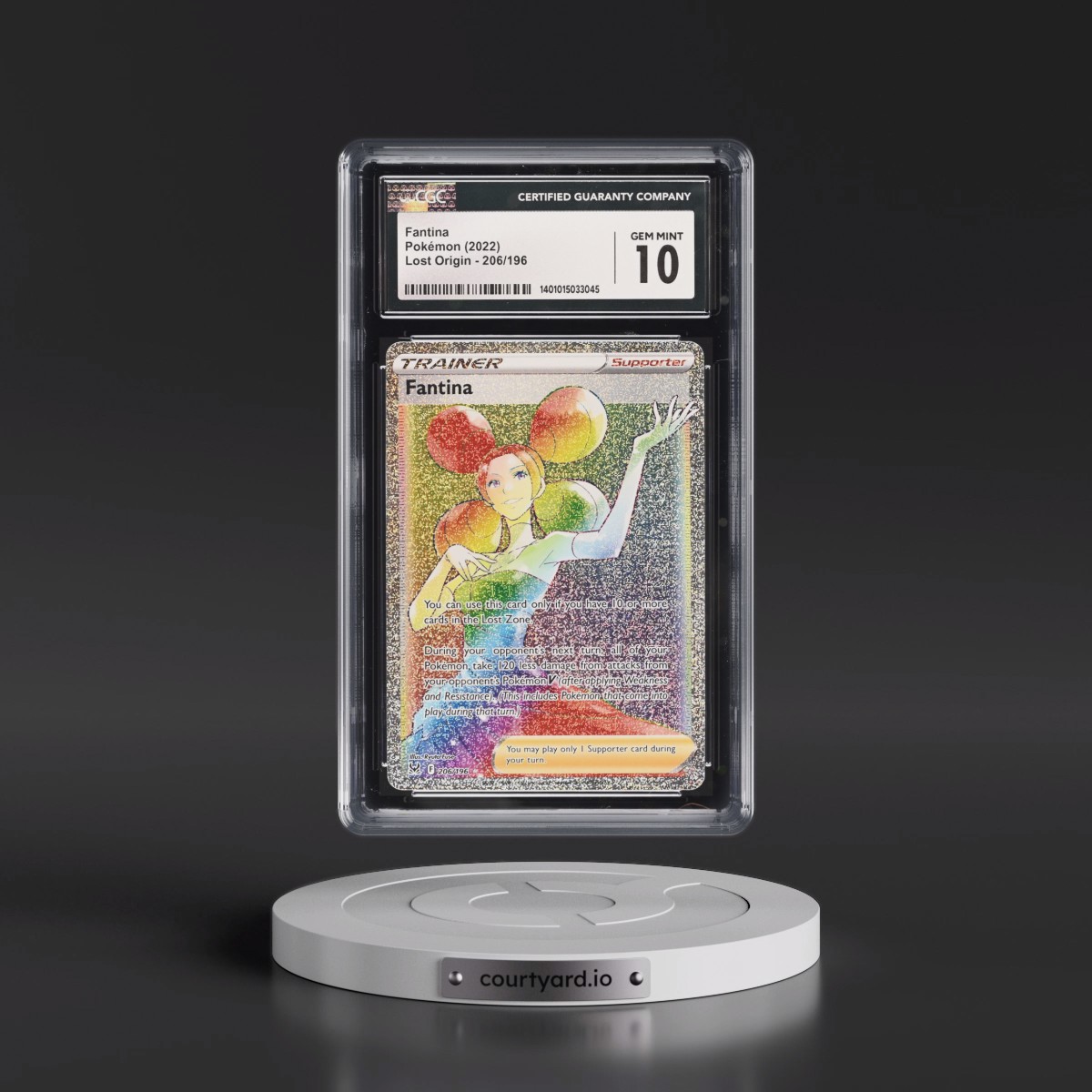 2022 Lost Origin Fantina - Rainbow Rare Holo #206/196 CGC 10