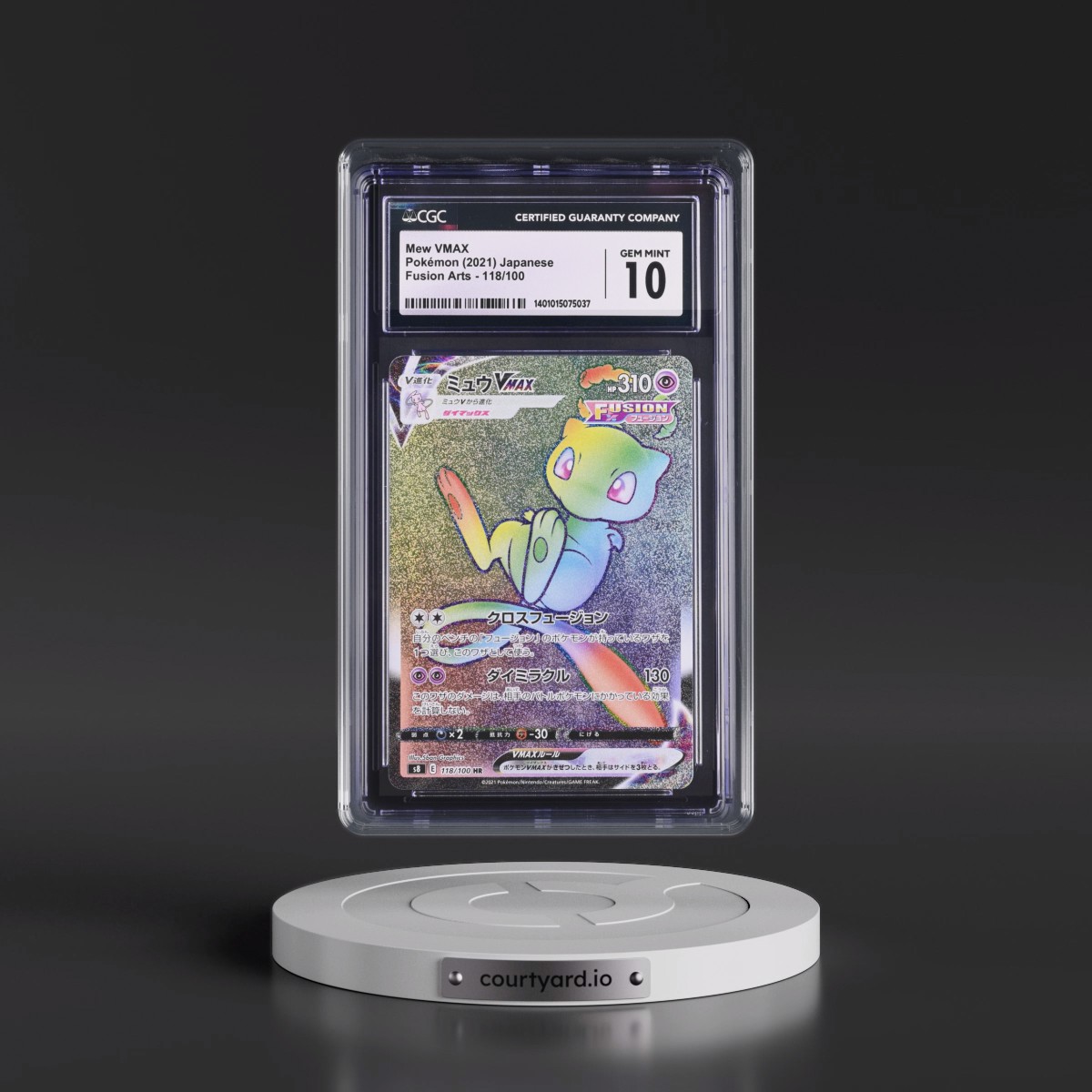 2021 Pokémon Sword & Shield Fusion Arts #118 Mew Vmax-Hyper - Full Art (CGC 10 GEM MINT)