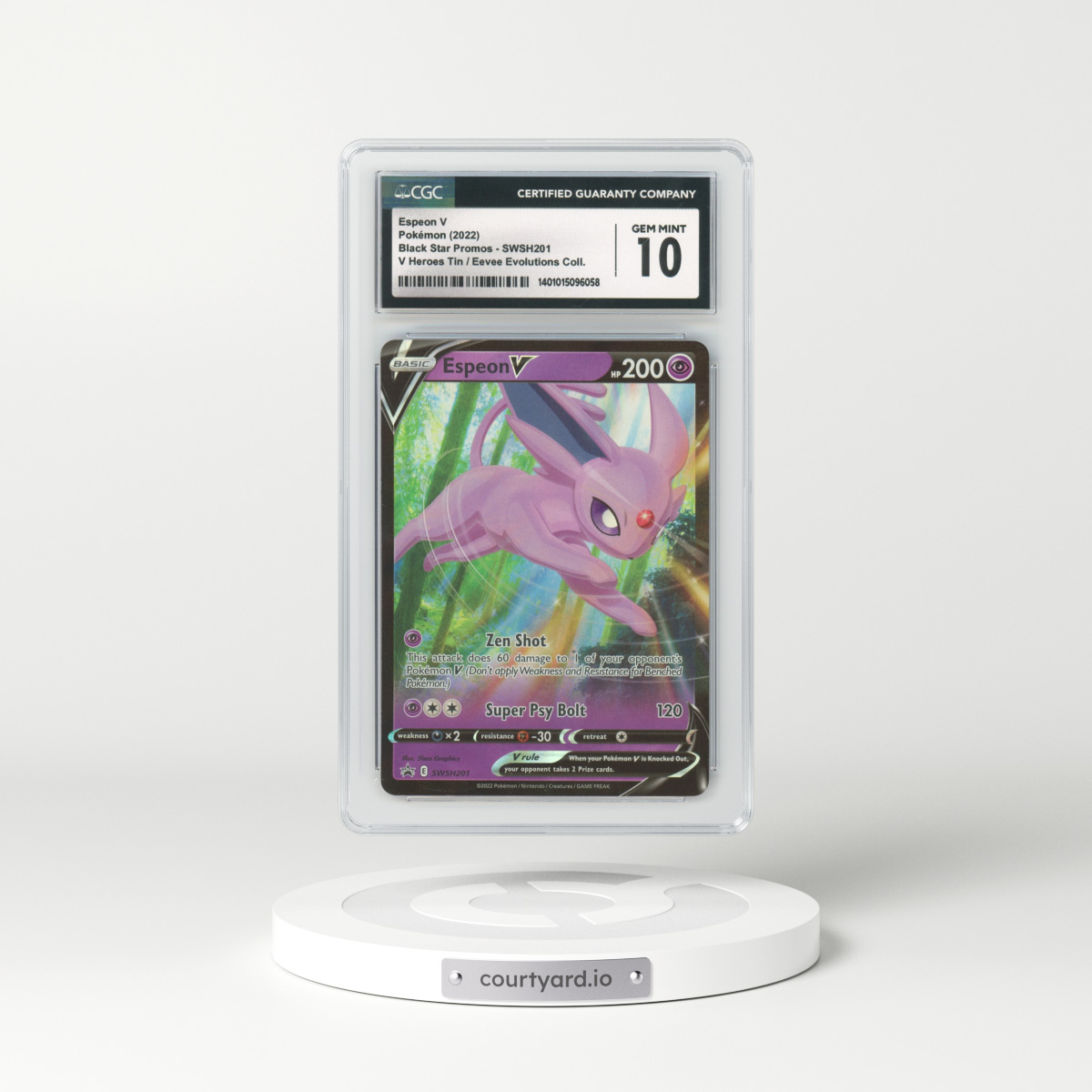 2022 DP Black Star Promos #SWSH201 Espeon V - Full Art Holo (CGC 10 GEM MINT)