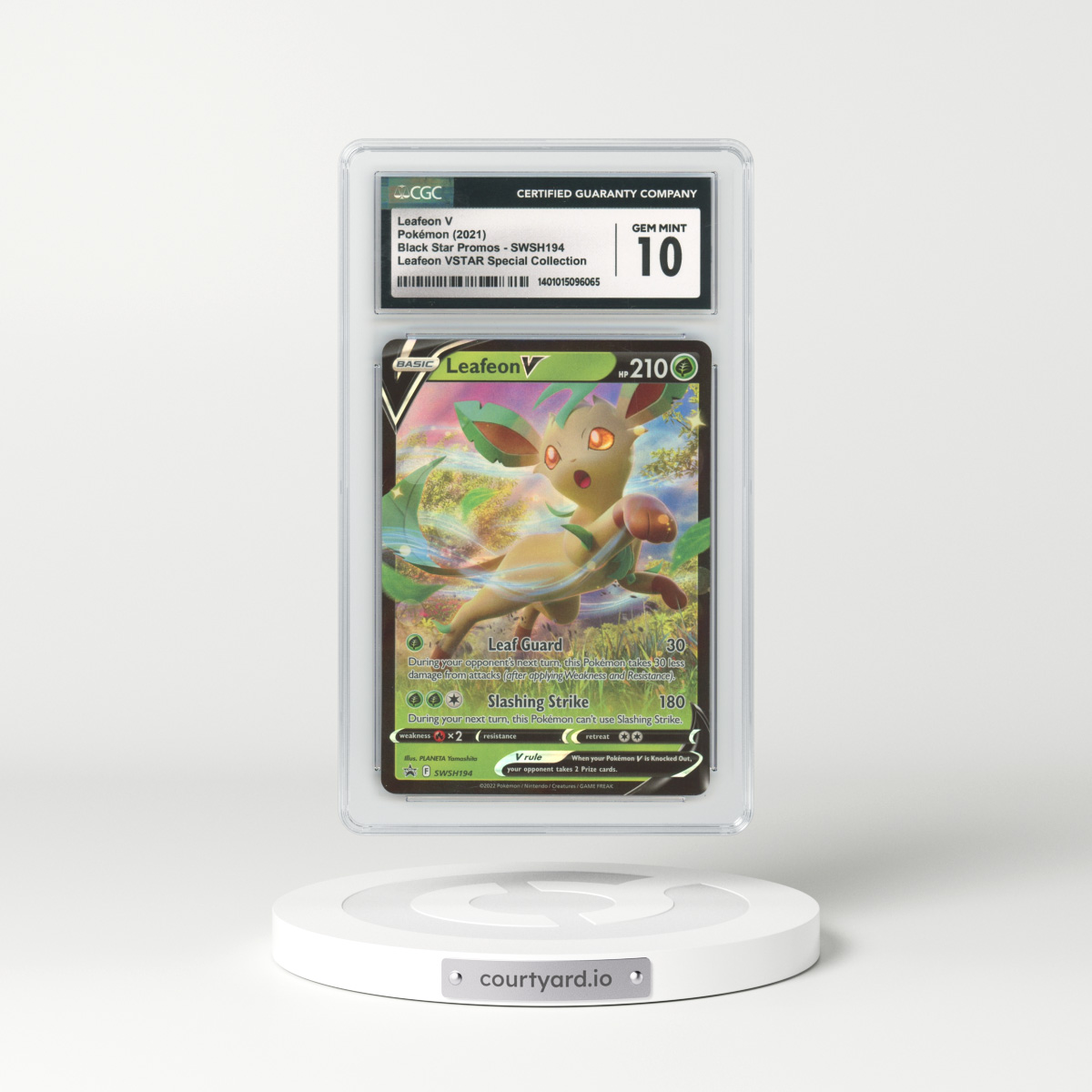 2021 DP Black Star Promos #SWSH194 Leafeon V - Full Art Holo (CGC 10 GEM MINT)