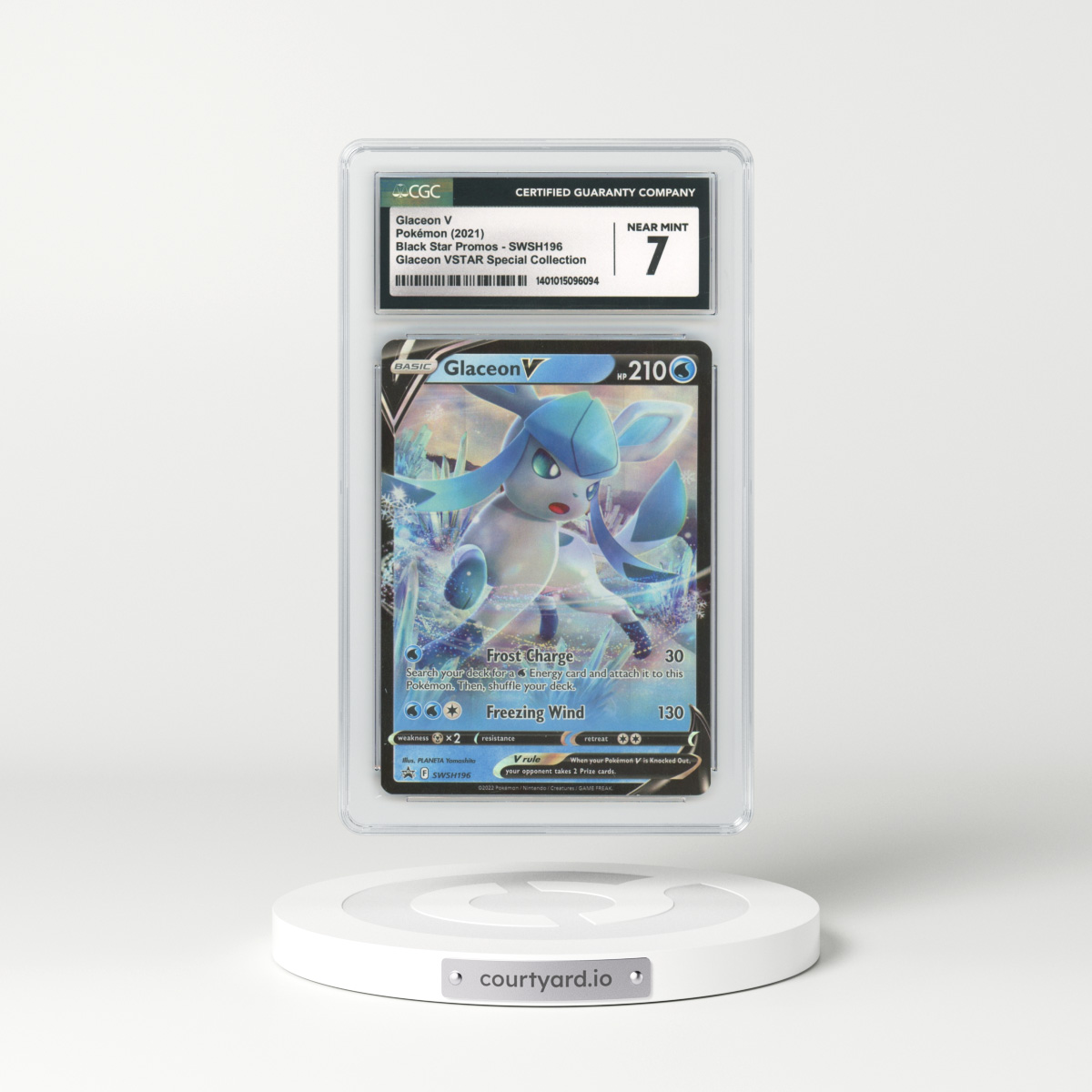 2021 DP Black Star Promos #SWSH196 Glaceon V - Full Art Holo (CGC 7 NM)