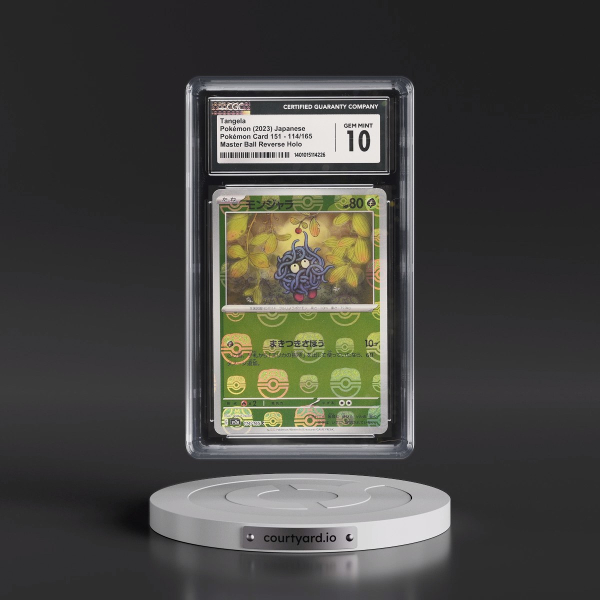 2023 Pokémon Card 151 #114/165 Tangela - Reverse Holo Master Ball (CGC 10 GEM MINT)