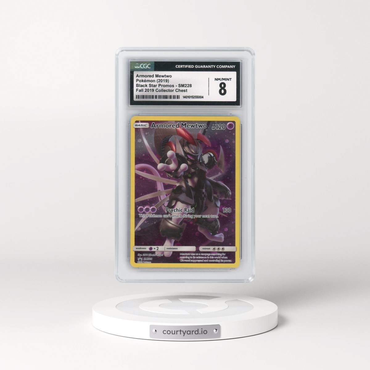 2016 Black Star Promos - Sun & Moon #SM228 Armored Mewtwo - Fall Collector Chest (Holo) (CGC 8 NM-MT)