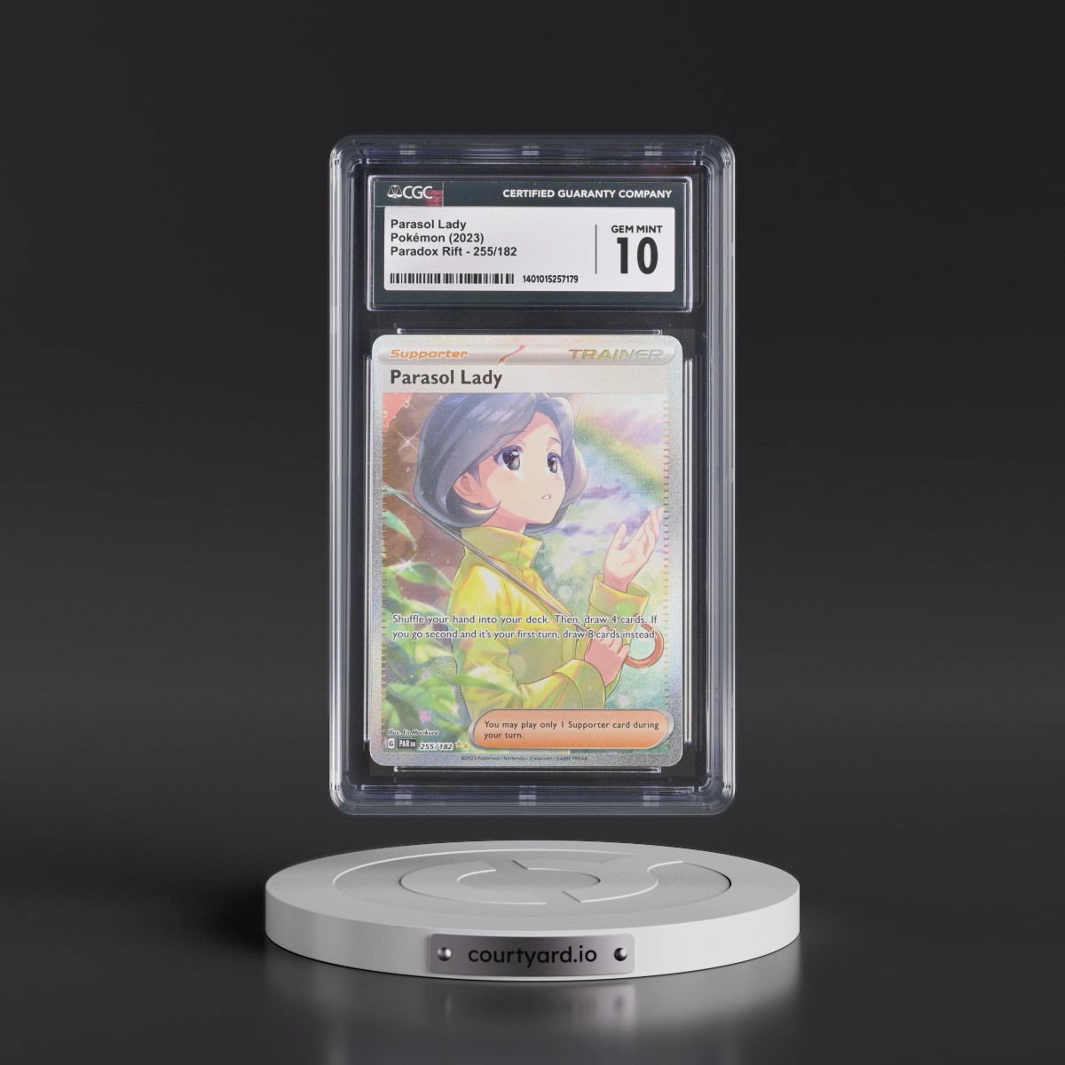 2023 Paradox Rift - PAR EN #255/182 Parasol Lady - Special Illustration Rare (CGC 10 GEM MINT)