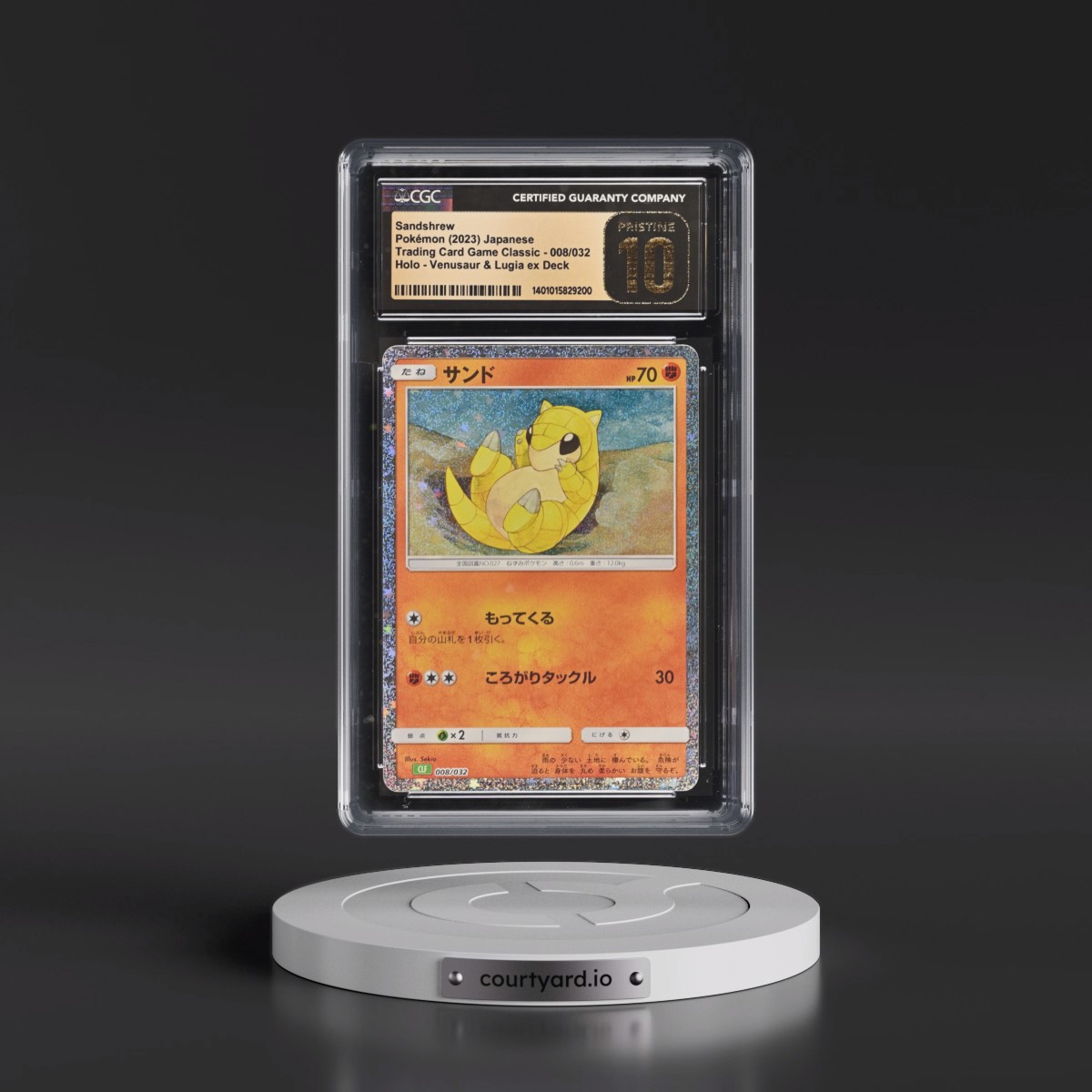 2023 Trading Card Game Classic - CLF, CLL, CLK #008/032 Sandshrew - Venusaur & Lugia ex Deck - CLF Holo (CGC 10 PRISTINE)