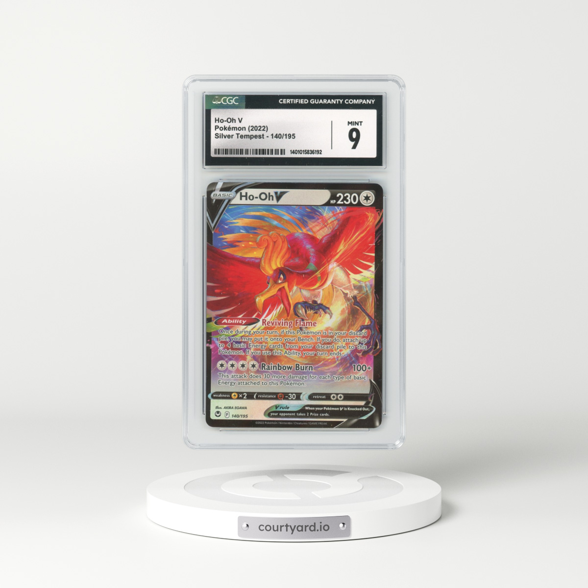2022 Silver Tempest #140 Ho-Oh V - Holo (CGC 9 MINT)