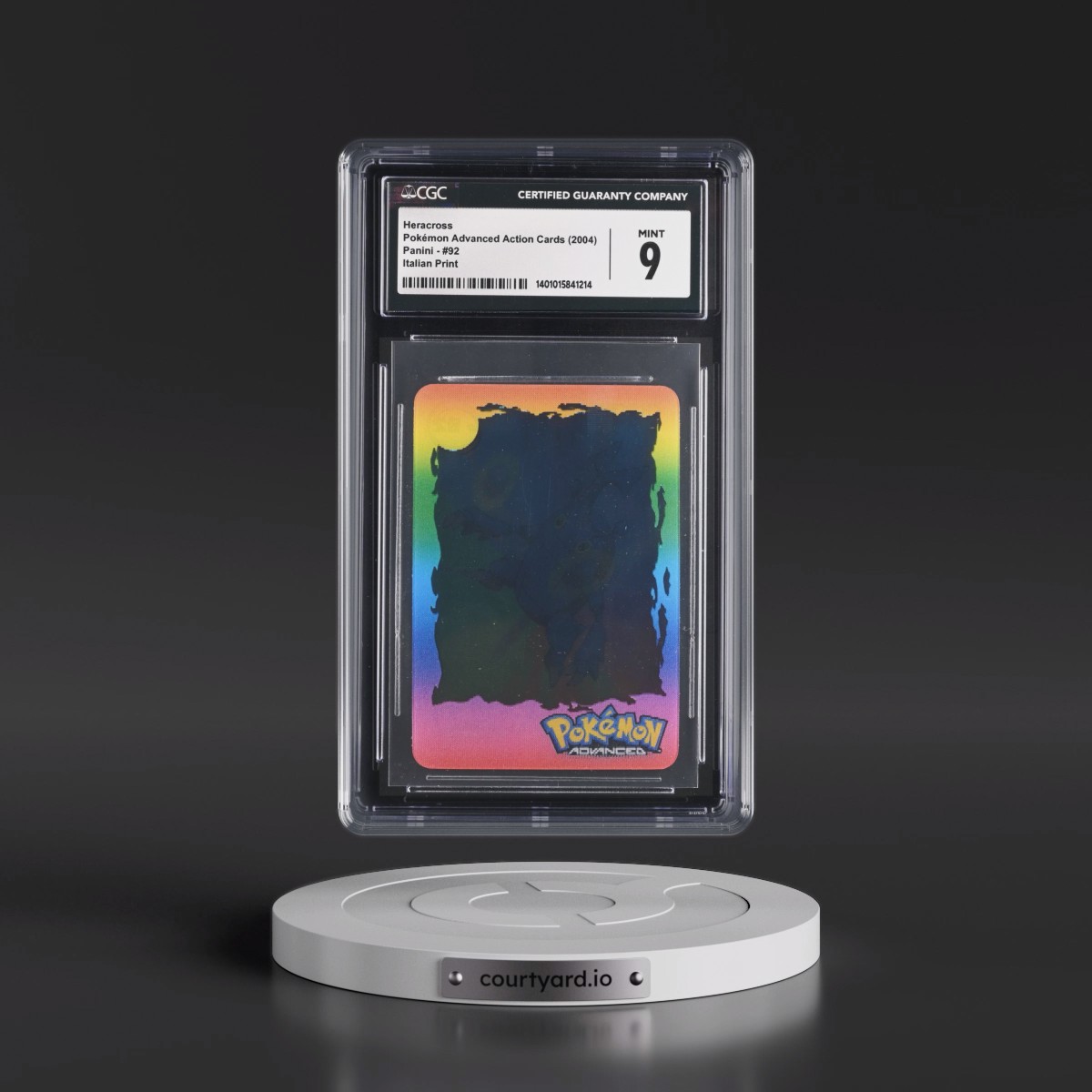 2004 Pokémon Advanced Action Cards (2004 Panini) - English #92 Heracross - Italian Print (Panini Logo on Back) (CGC 9 MINT)