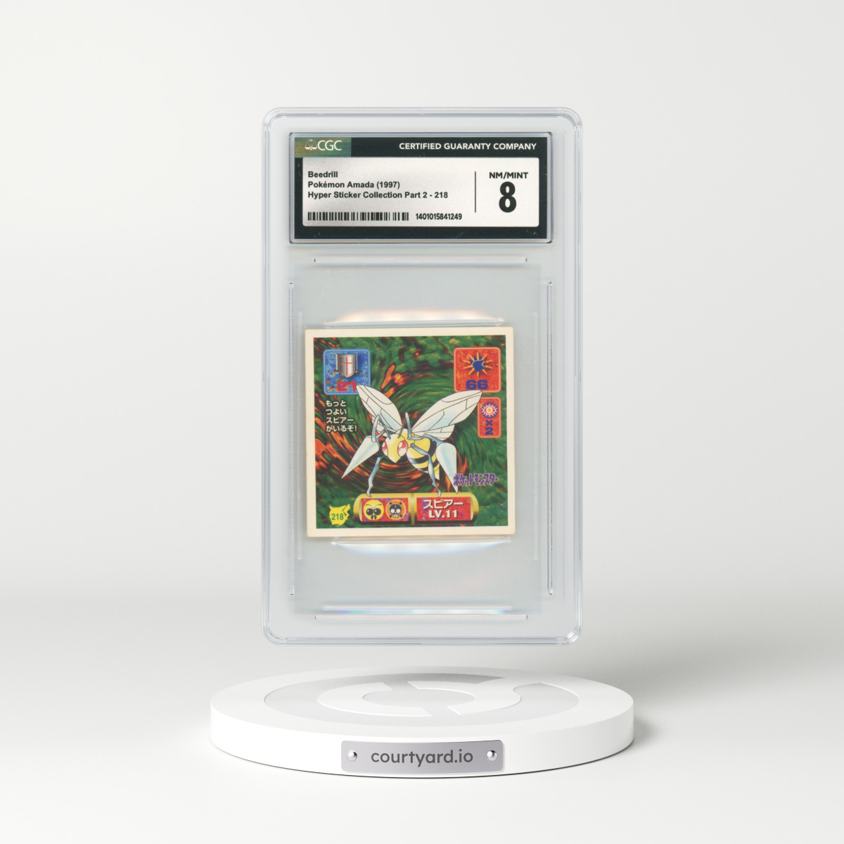 1997 Japanese Amada Sticker Collection #218 Beedrill (CGC 8 NM-MT)