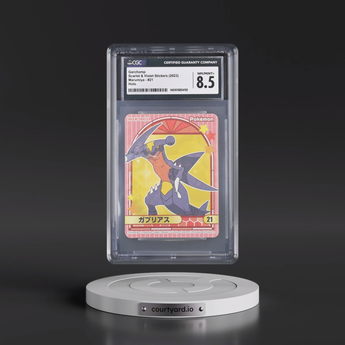 2023 Scarlet & Violet Stickers (Marumiya Archway BG) - Japanese #21 Garchomp - Holo (CGC 8.5 NM-MT+)