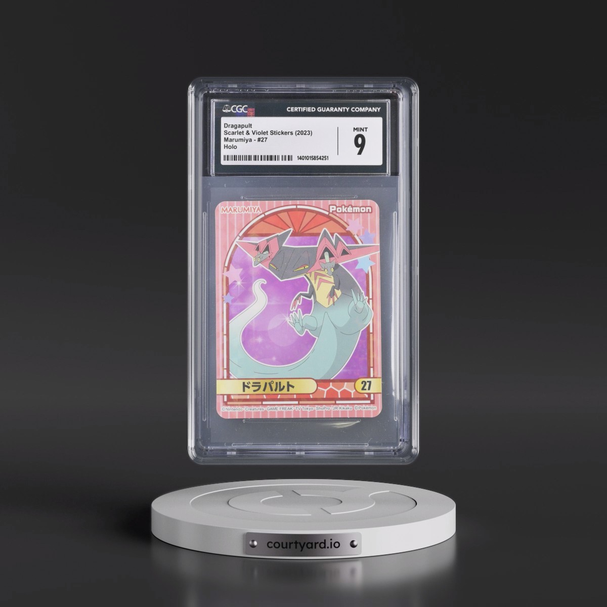 2023 Scarlet & Violet Stickers (Marumiya Archway BG) - Japanese #27 Dragapult - Holo (CGC 9 MINT)